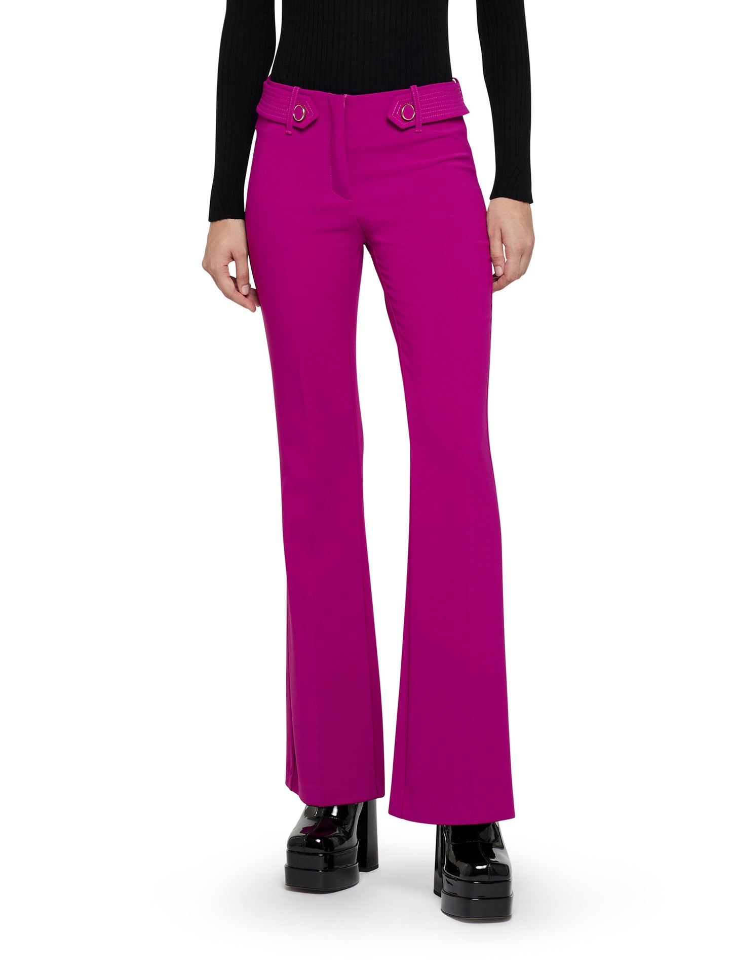 Straight trousers in glamorous crepe