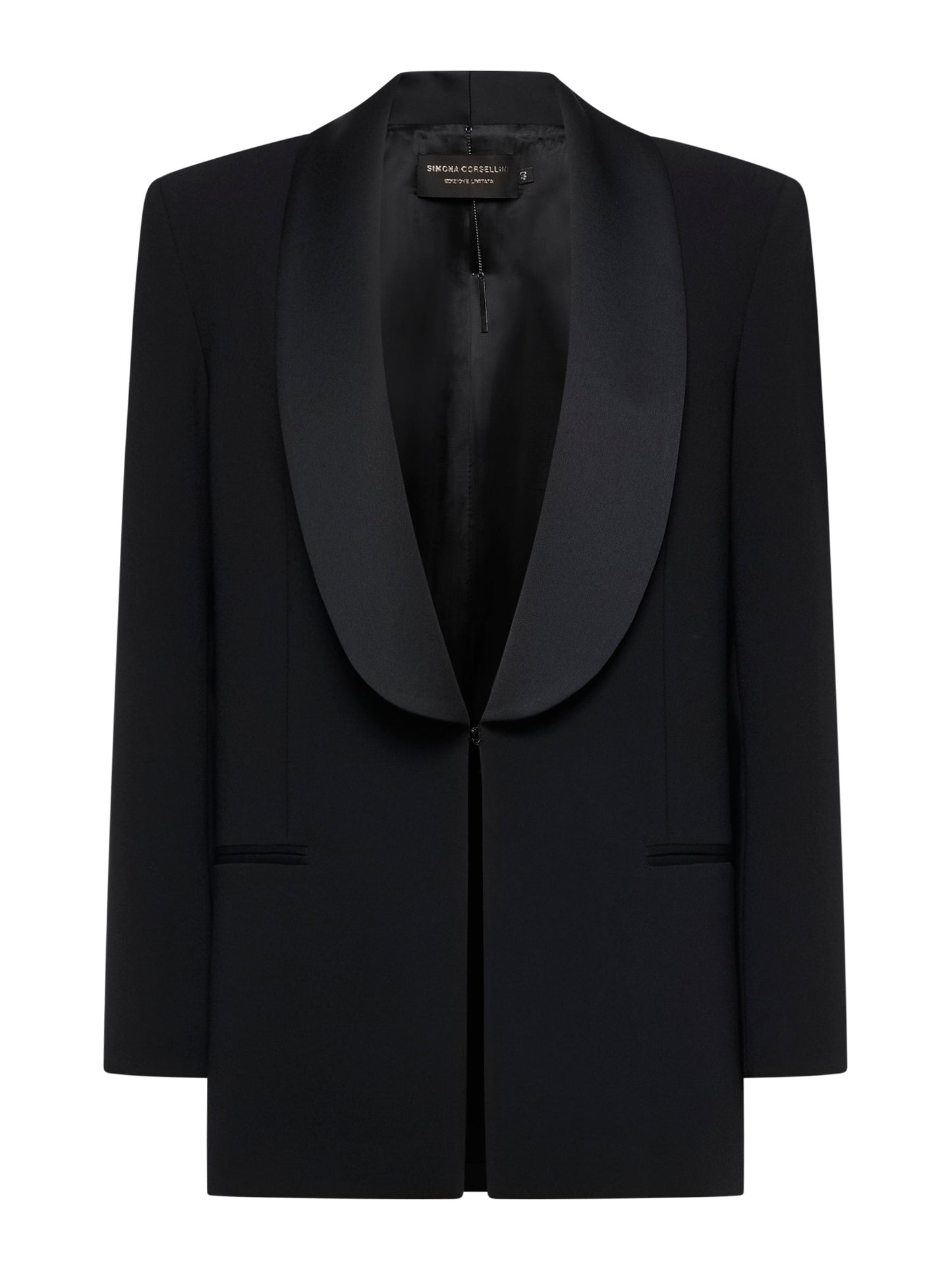 Giacca smocking in enver satin