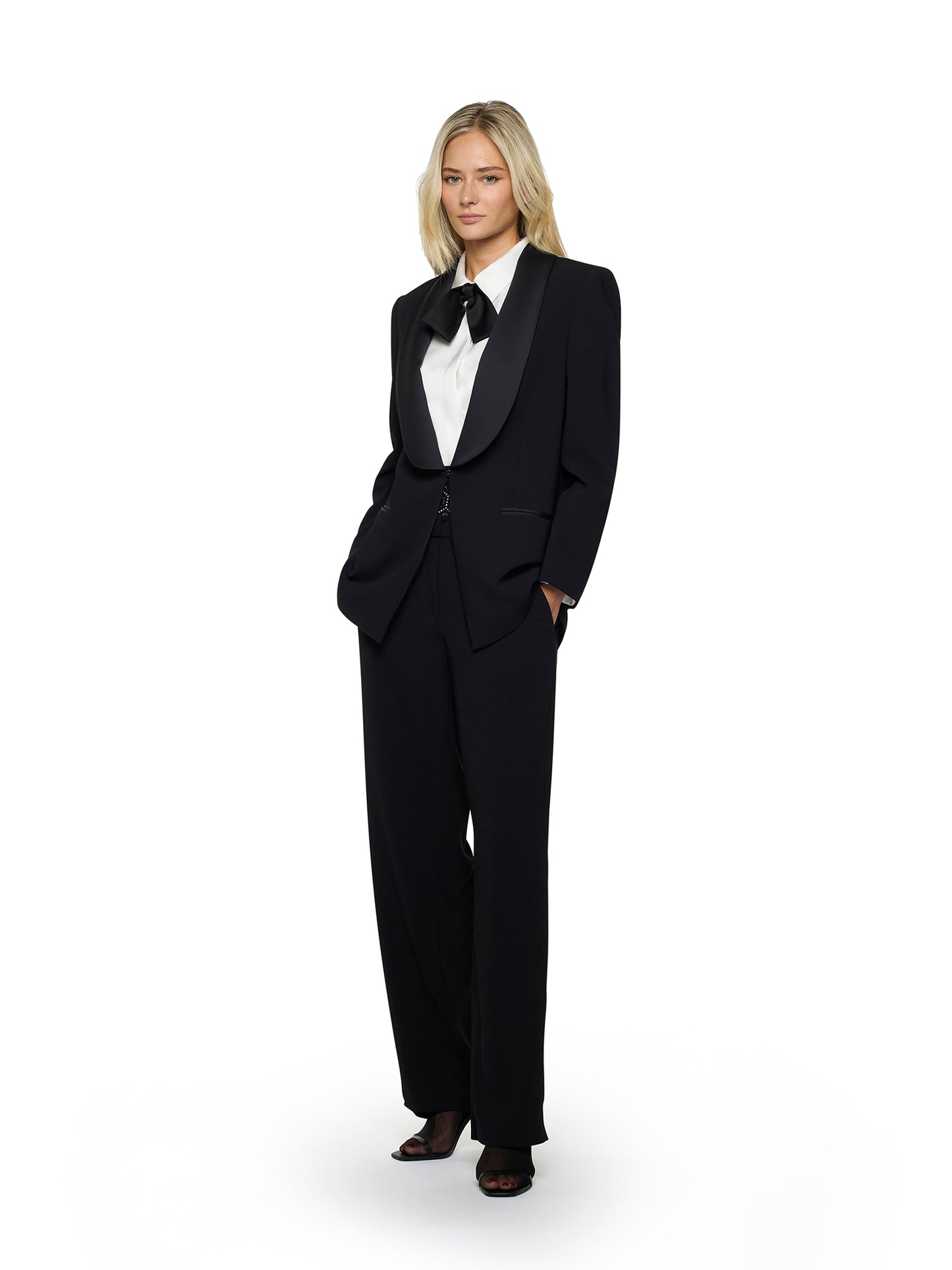 Giacca smocking in enver satin