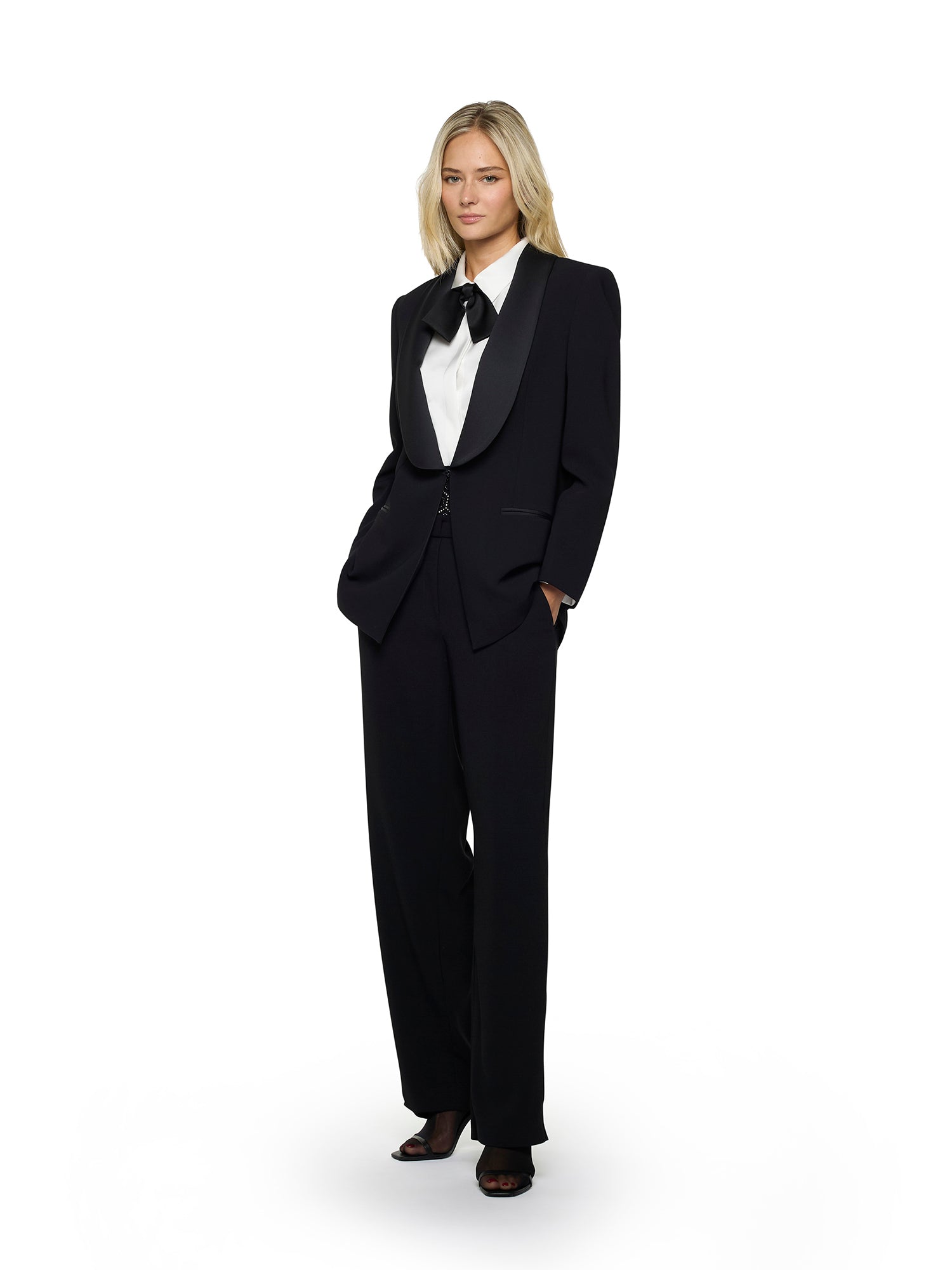 Giacca smocking in enver satin