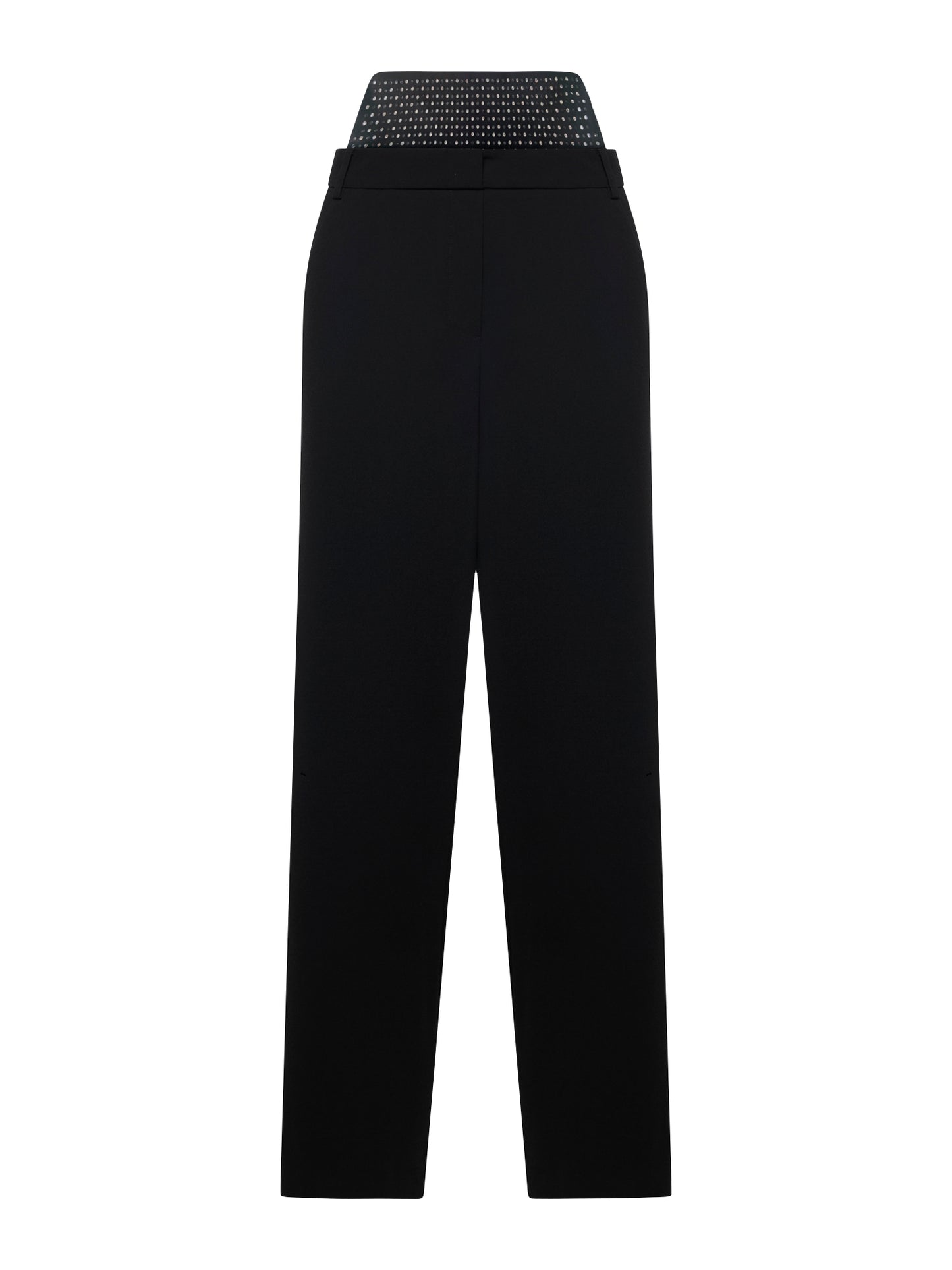 Pantaloni con pinces in enver satin