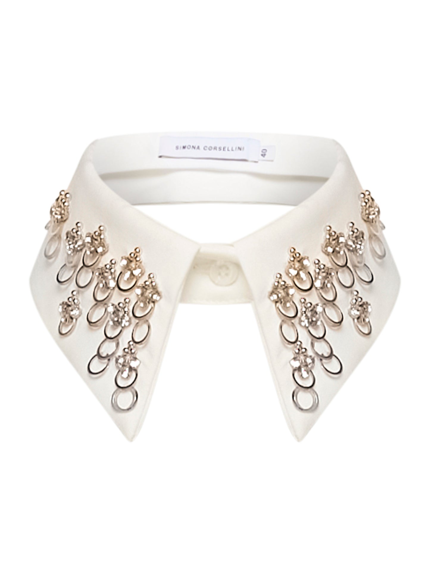 Poplin collar with decorative application