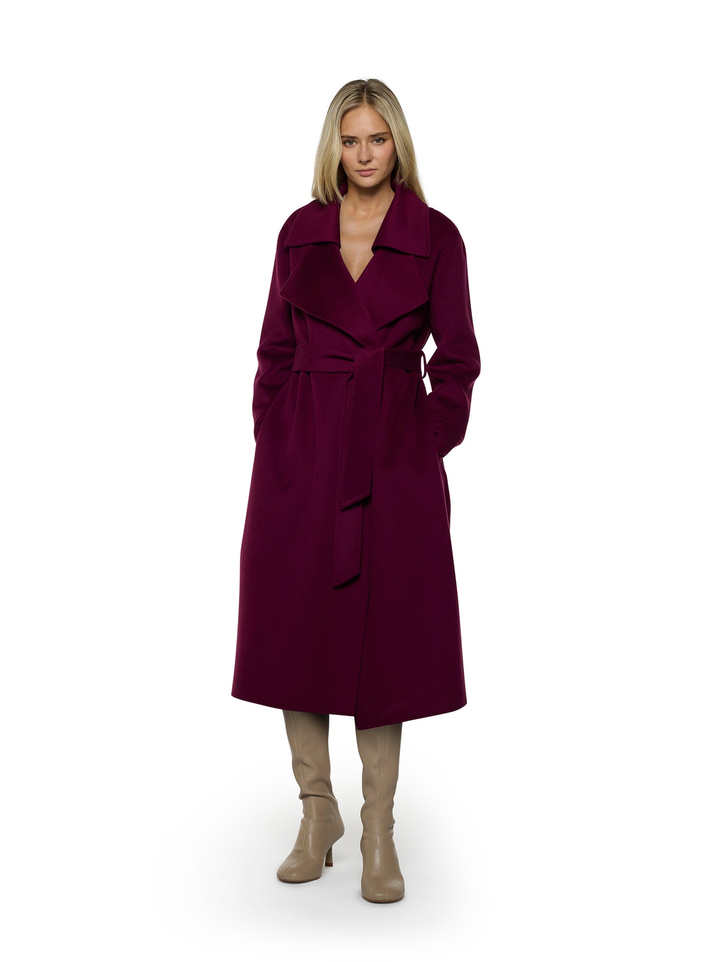 Cappotto basic doppiato in lana