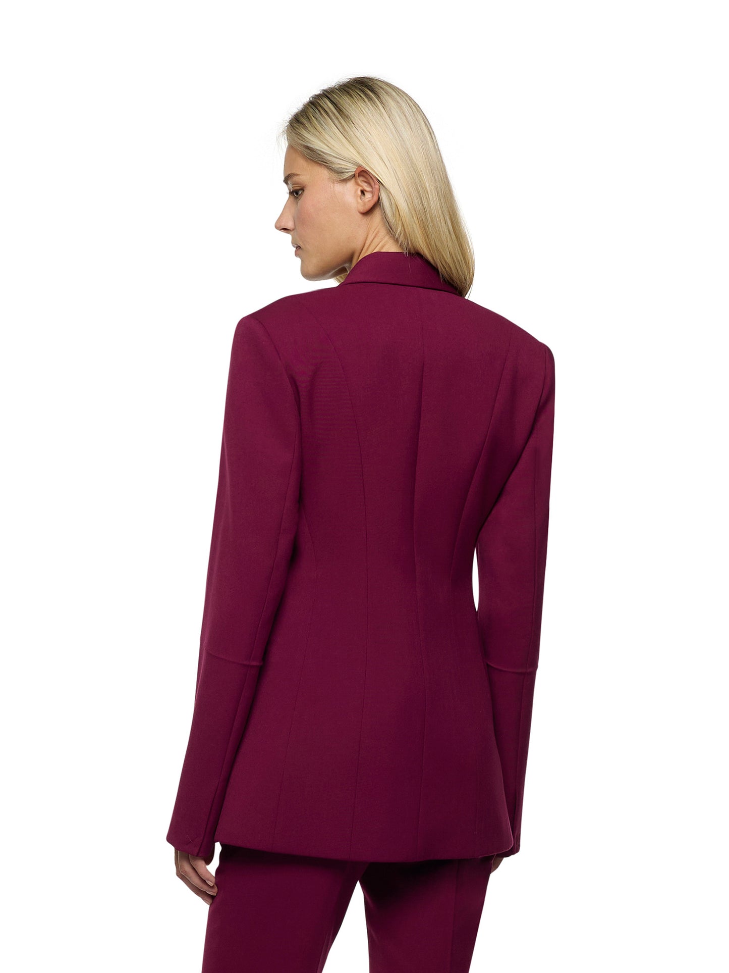 One-button jacket in comfortable combed fabric