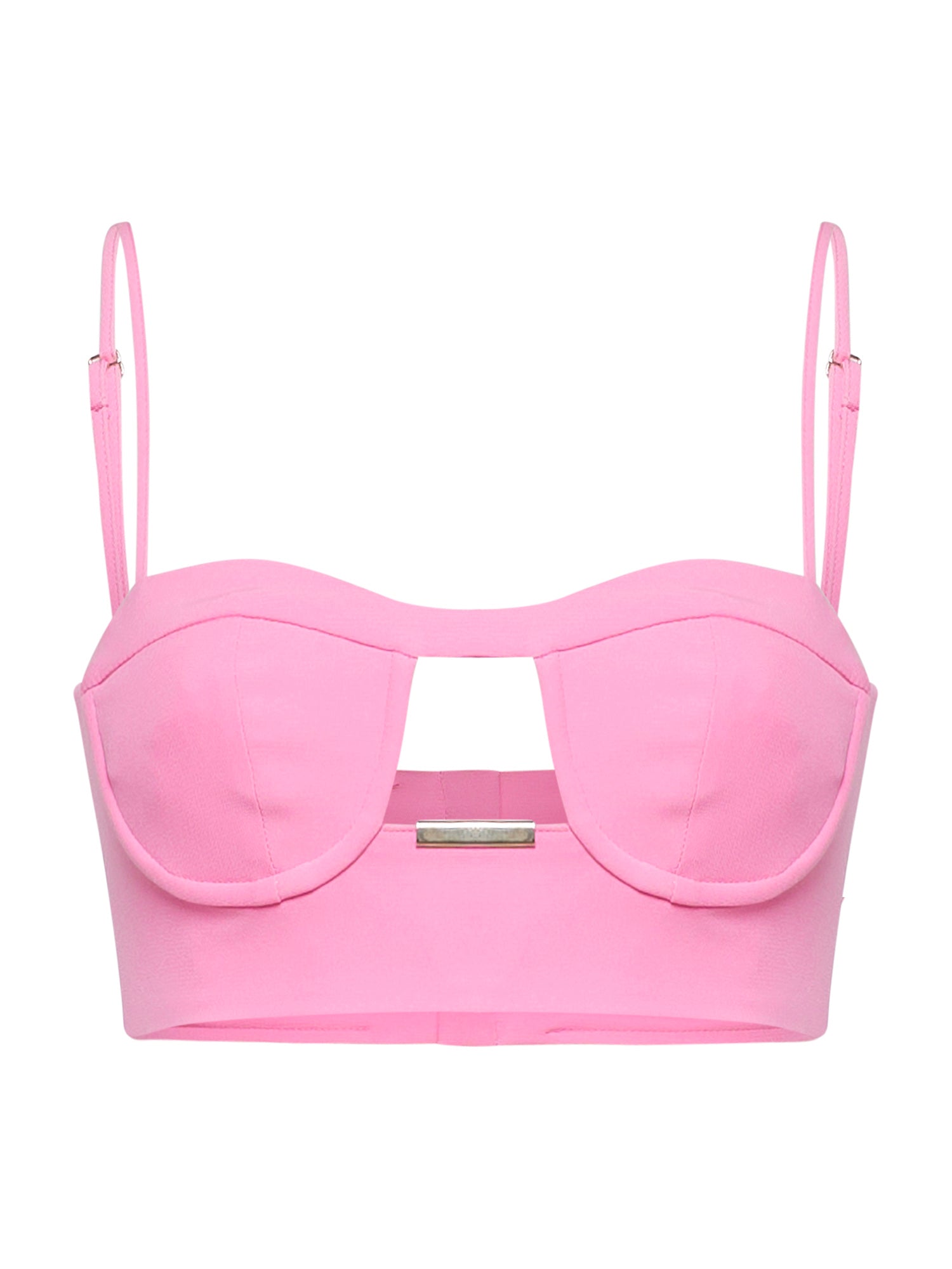 Top bra in poly cady