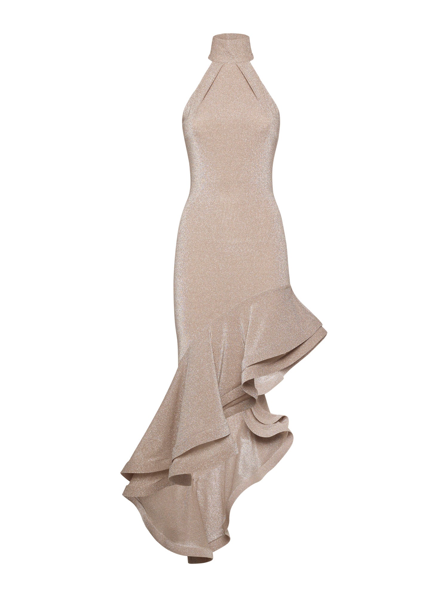 Abito lungo in jersey lurex