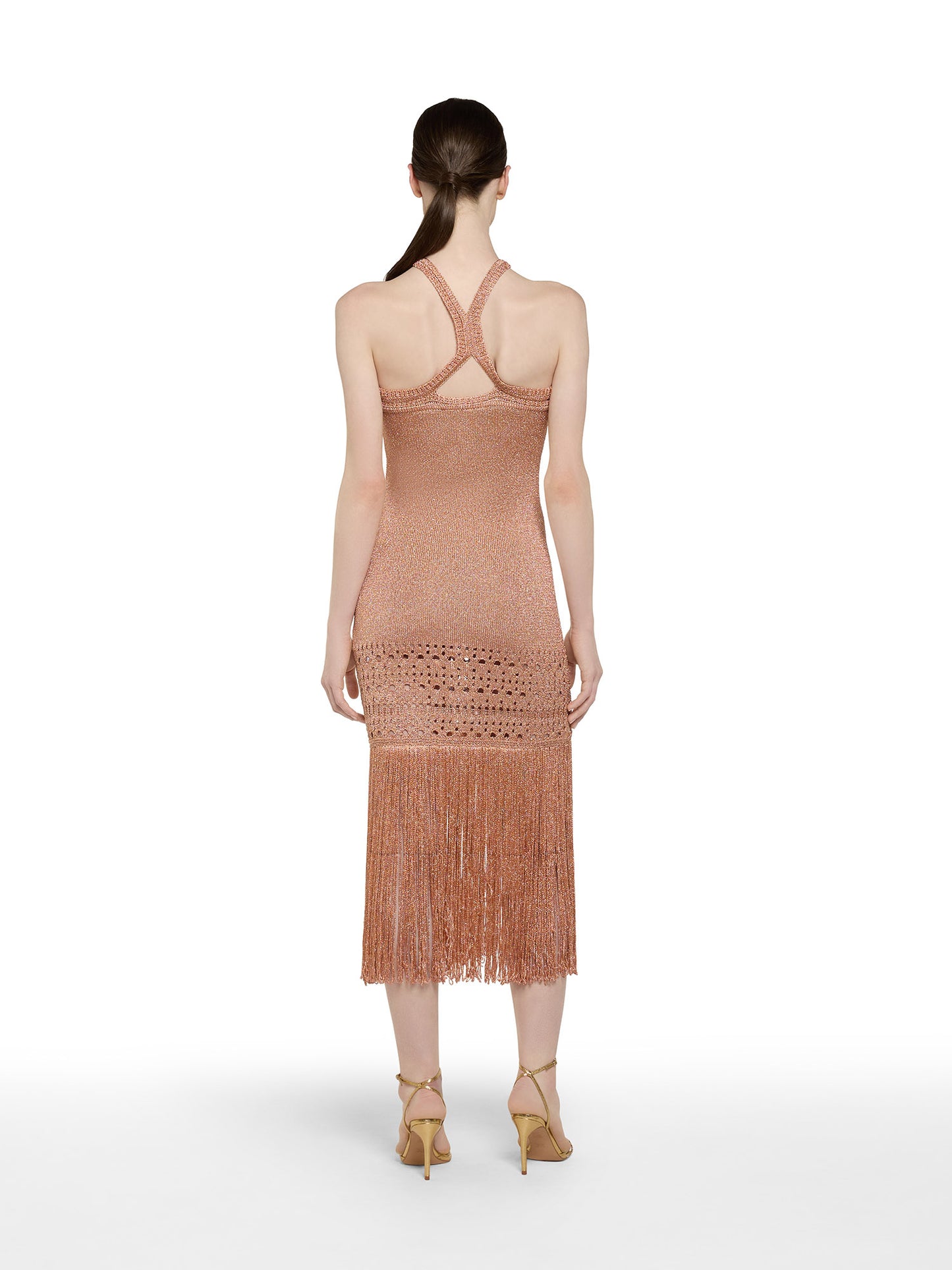 Abito lunghezza 7/8 in traforato lurex