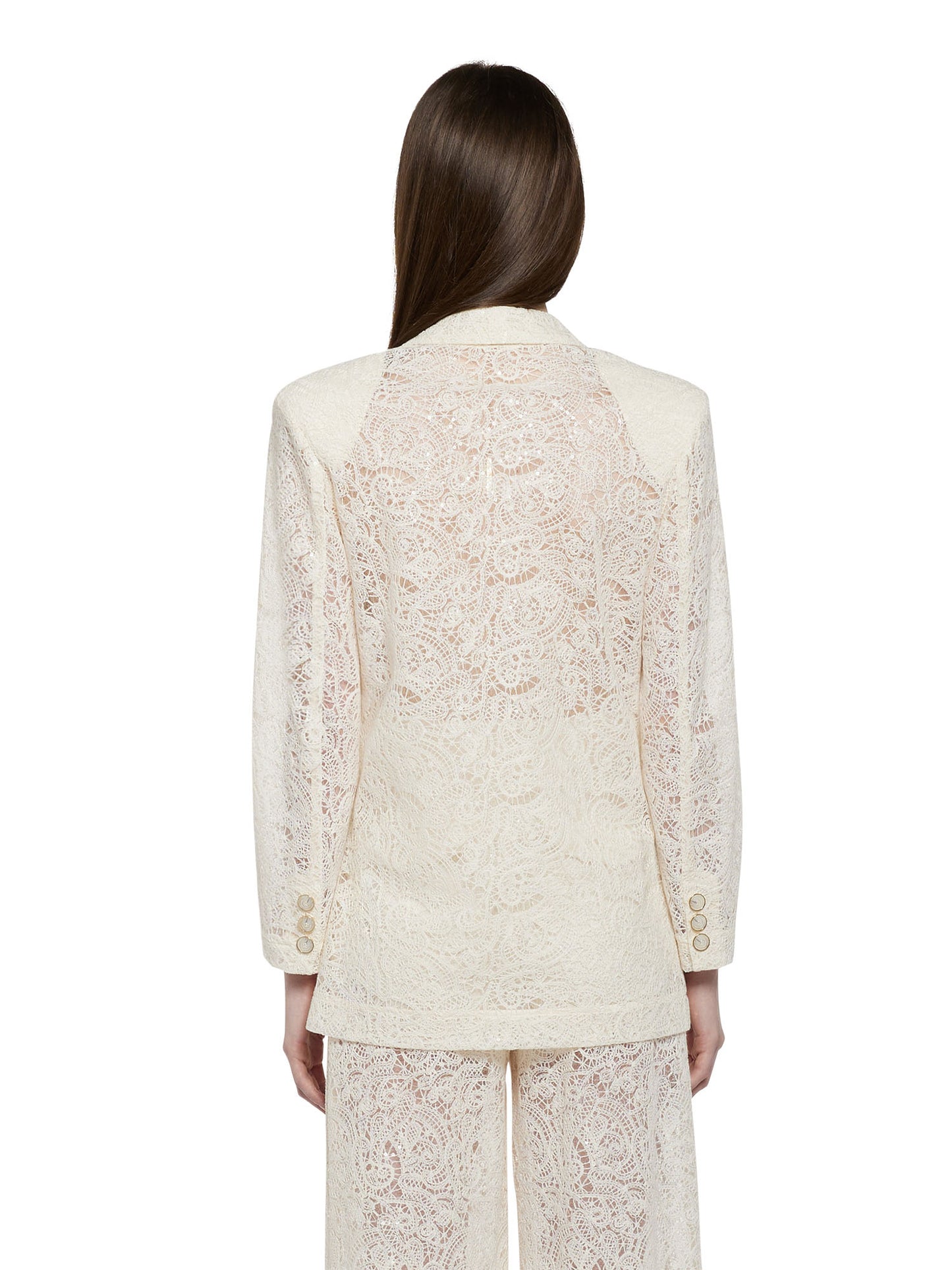 Giacca over in pizzo ricamato