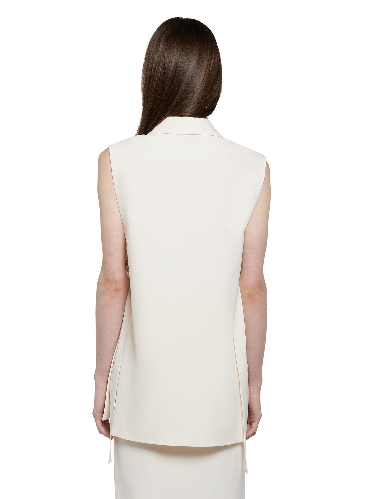 Gilet over in tela fluida