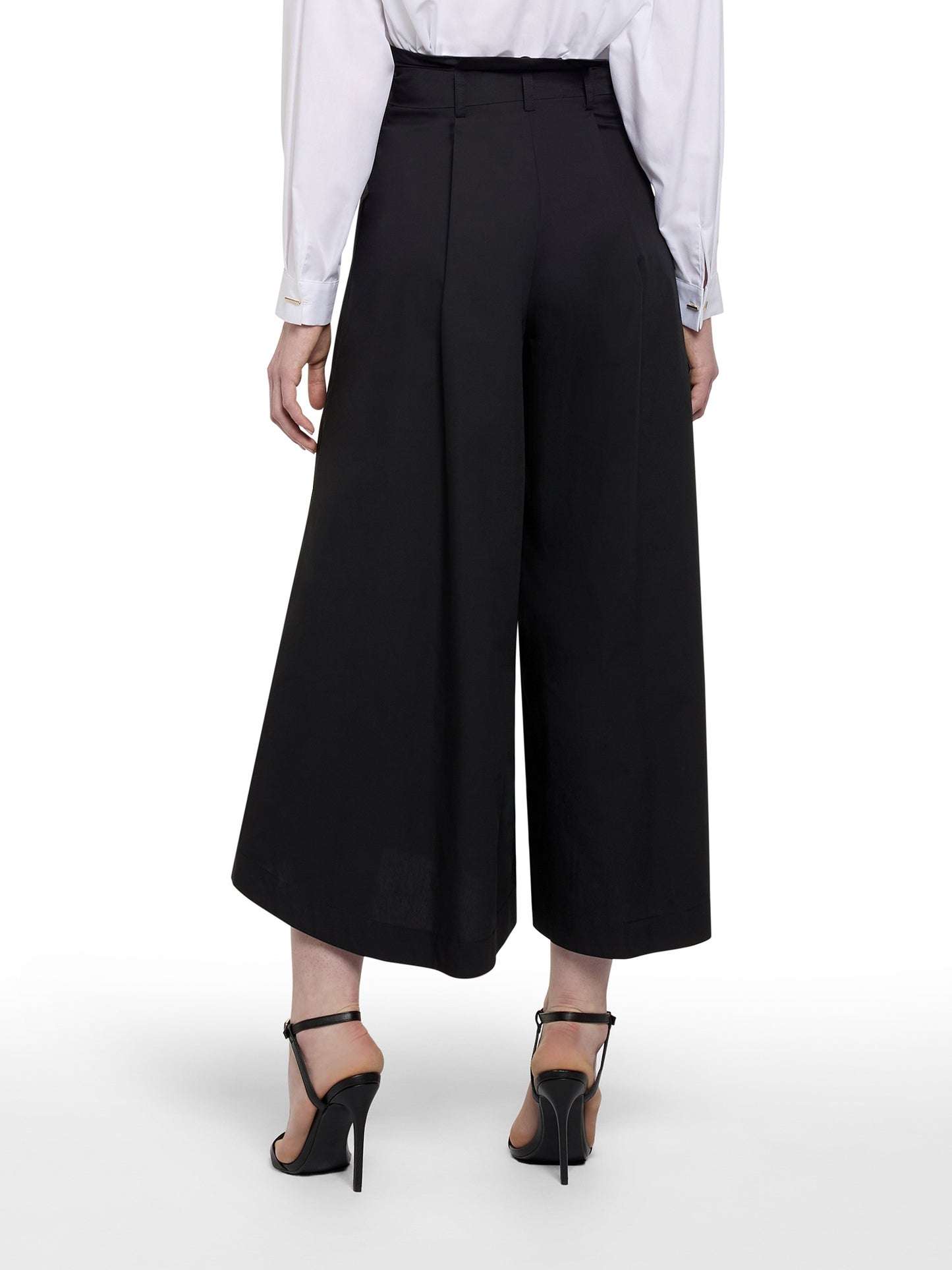 Coulotte skirt in paper-touch cotton