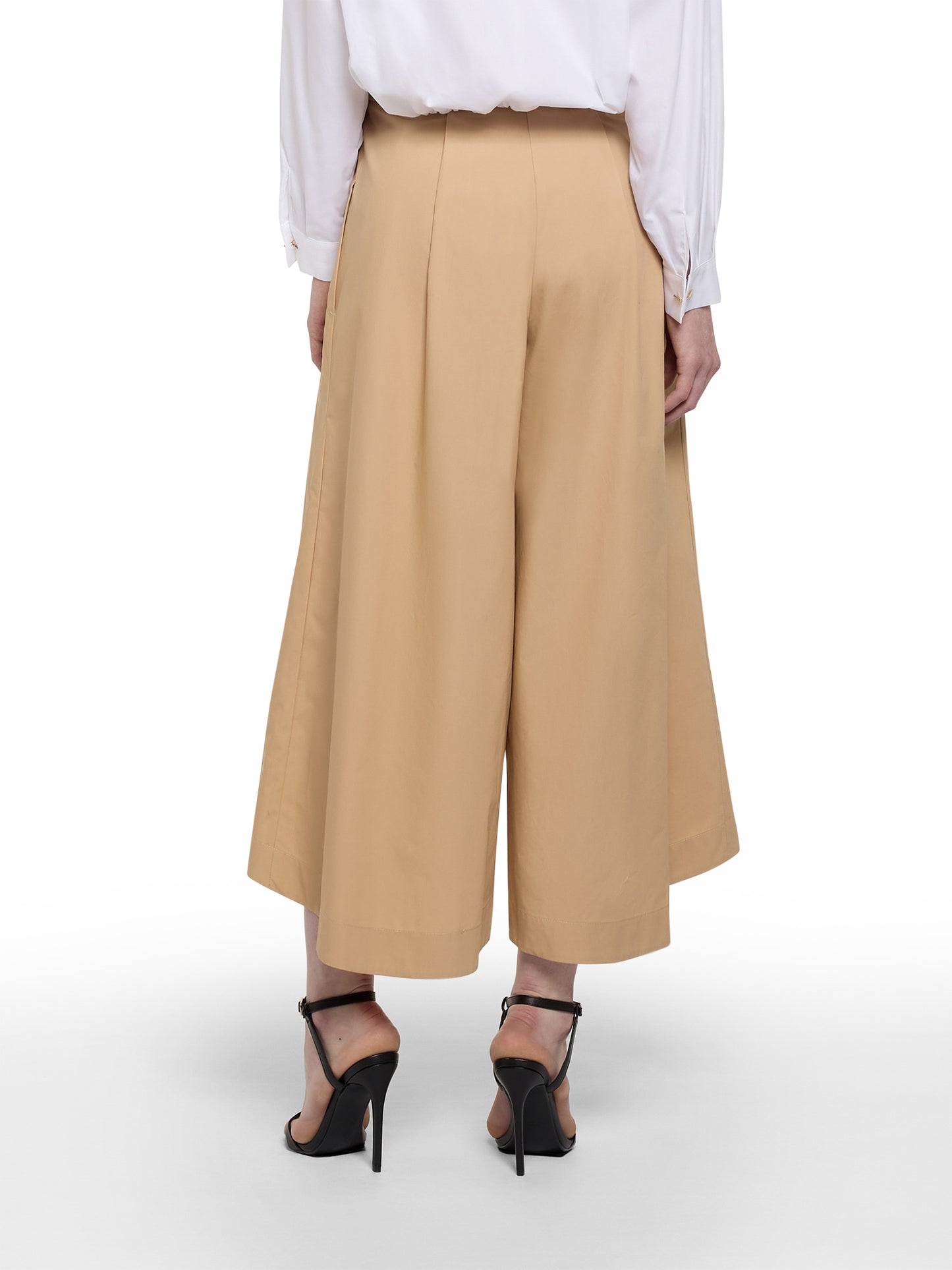 Coulotte skirt in paper-touch cotton