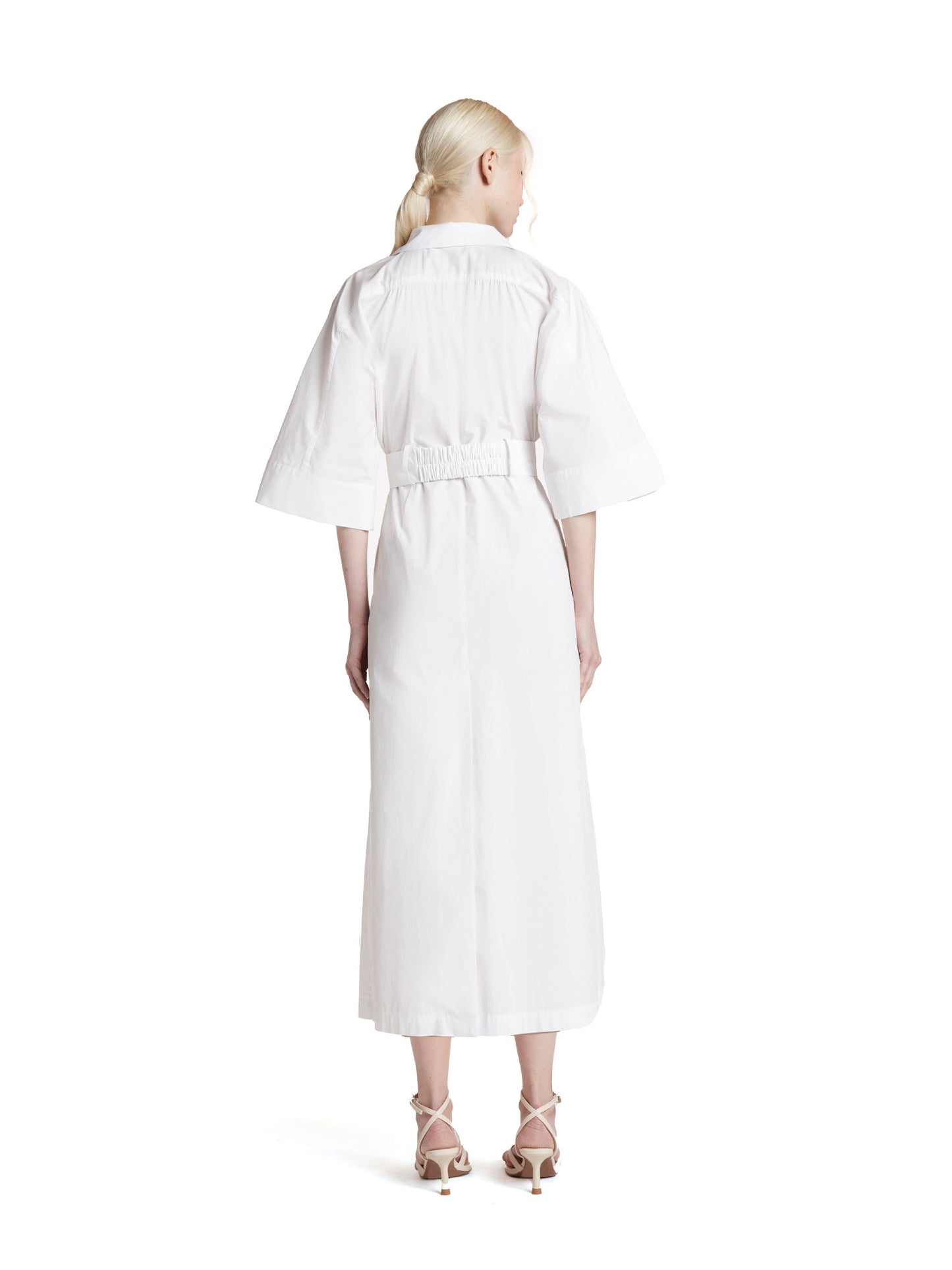 Midi dress with lapels