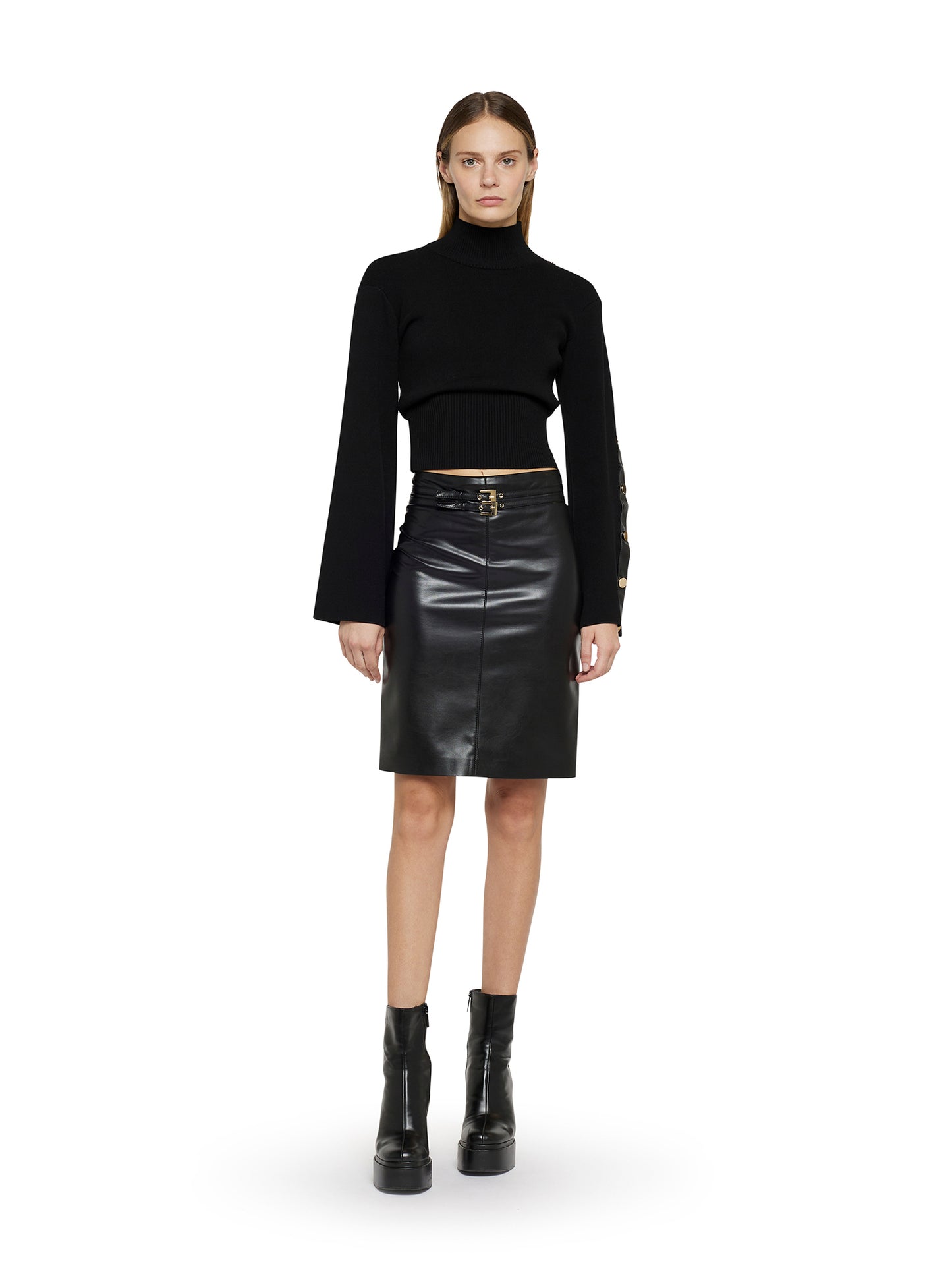 Faux leather pencil skirt – simonacorsellini