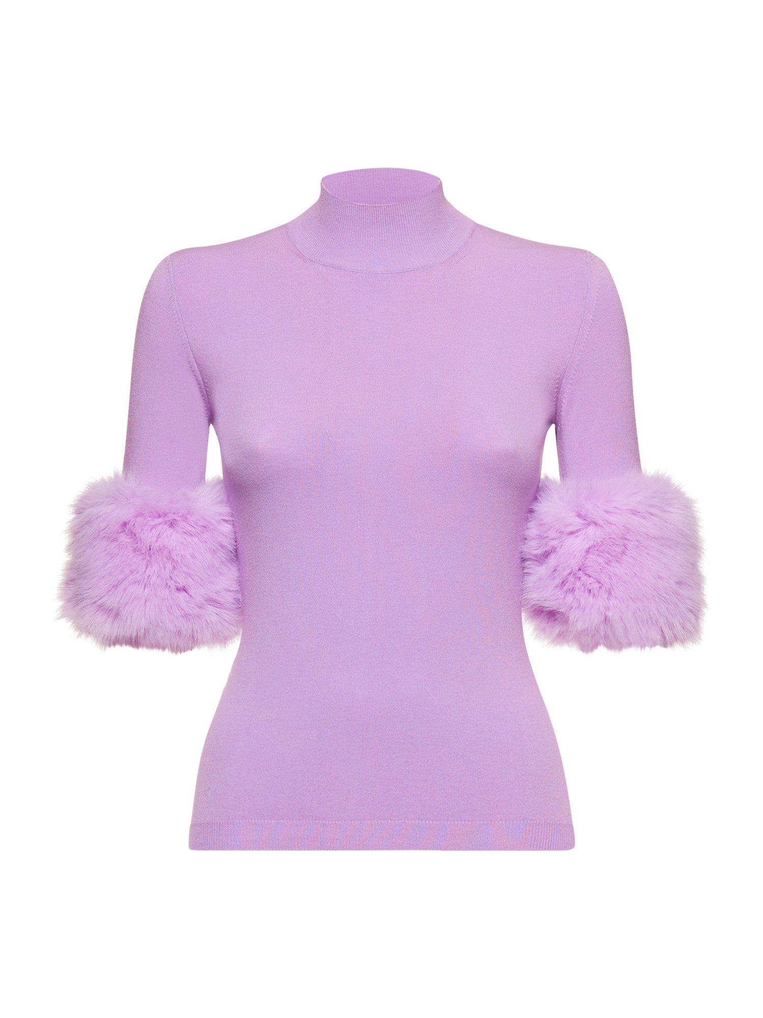 Maglia in tecno viscosa con maniche corte e bordi in ecofur