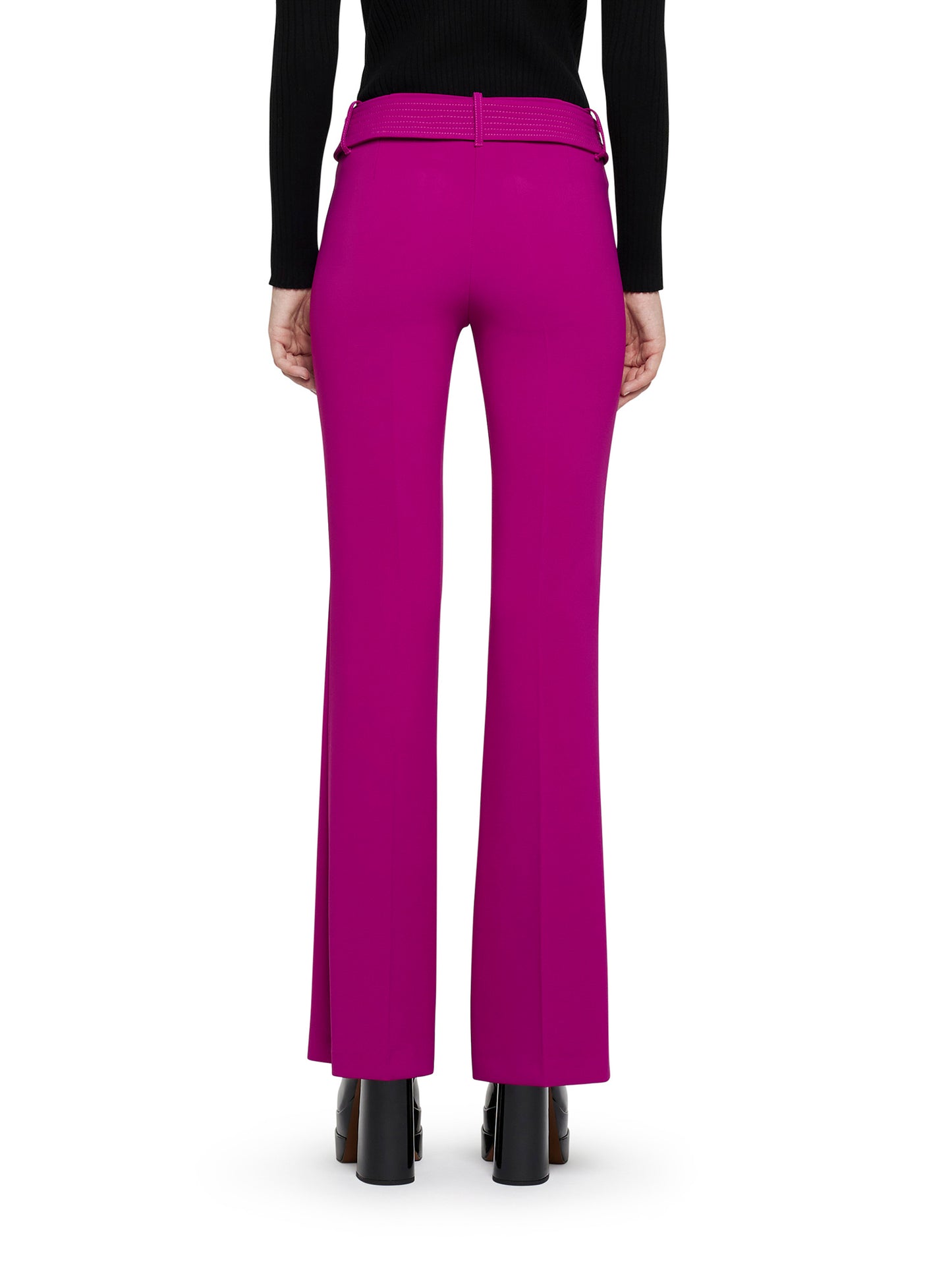 Straight trousers in glamorous crepe