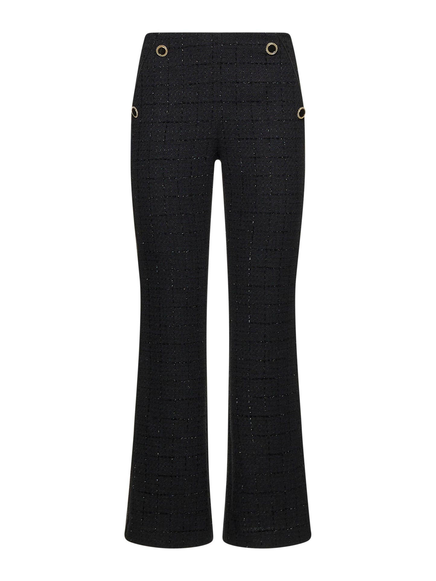 Chanel tweed cropped flare trousers