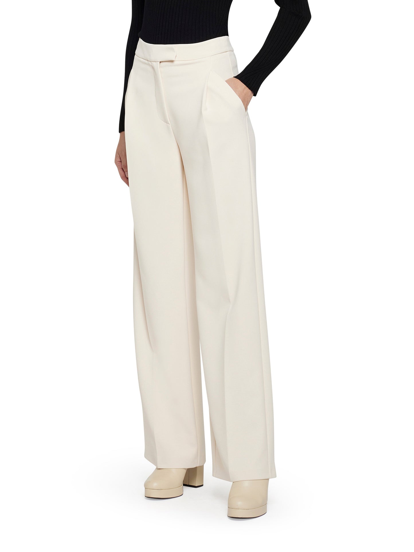 Wide-leg trousers in glamorous crepe – simonacorsellini