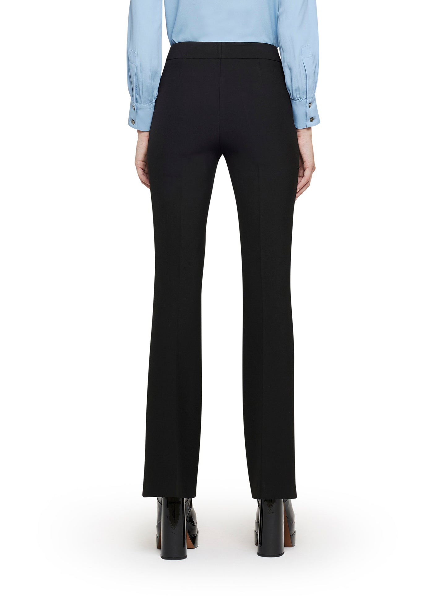 High-waisted flare trousers