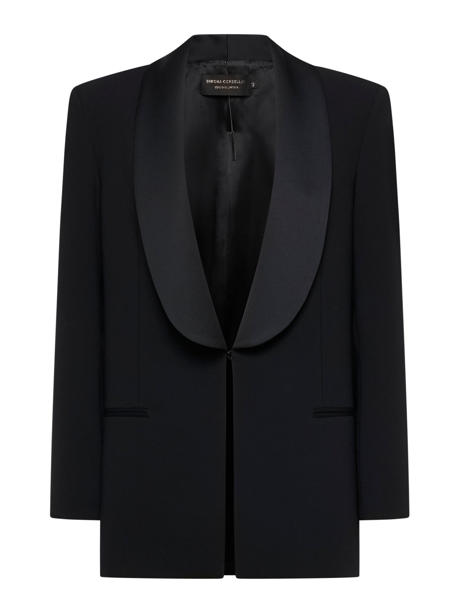 Tuxedo jacket in enver satin