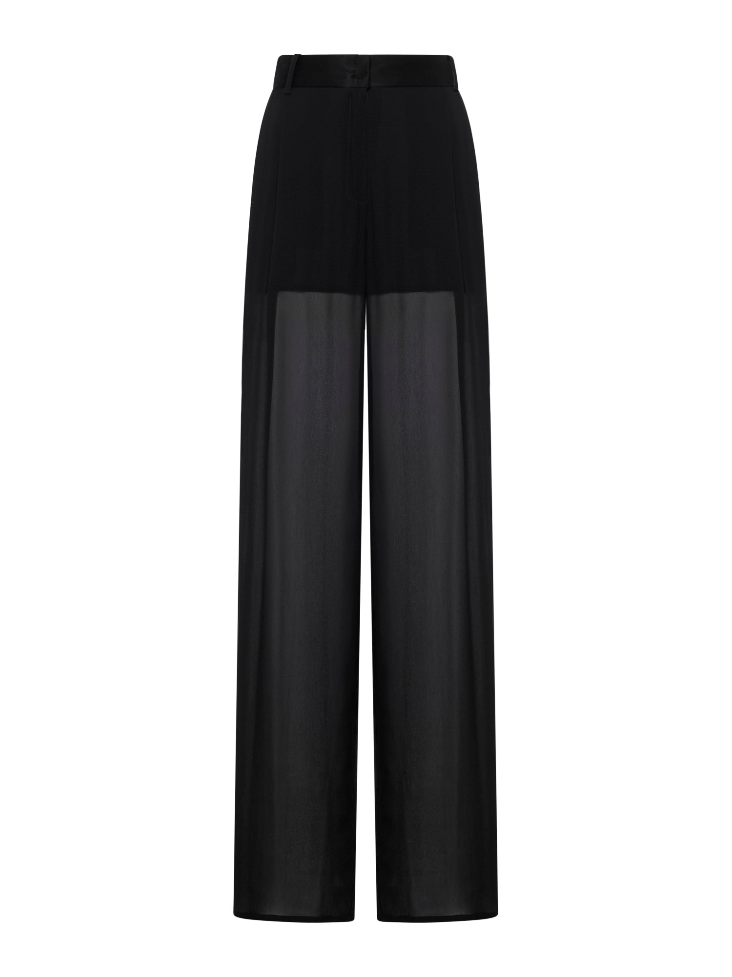 Viscose georgette pleated trousers