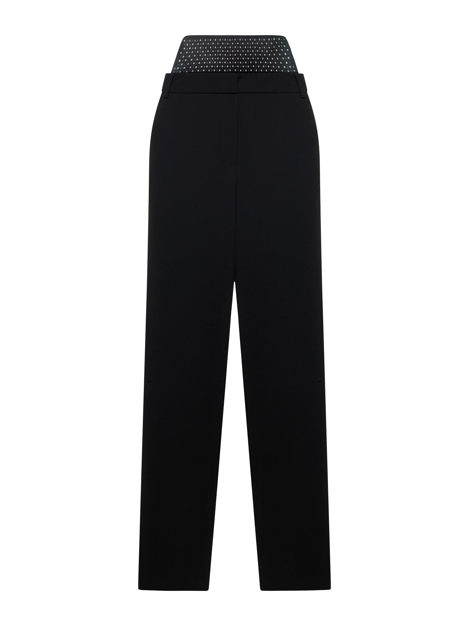 Pantaloni con pinces in enver satin