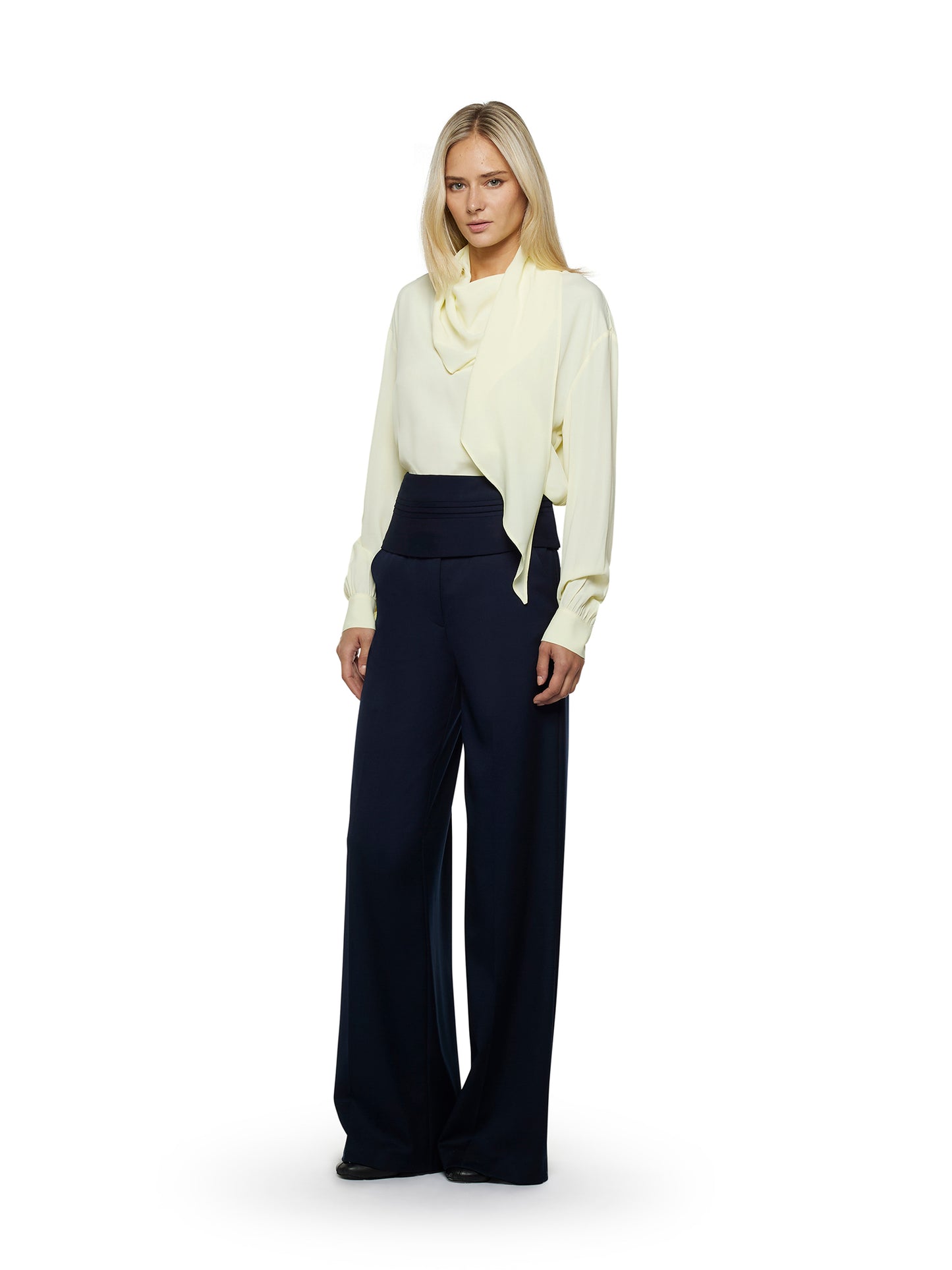 Silk acetate scarf shirt