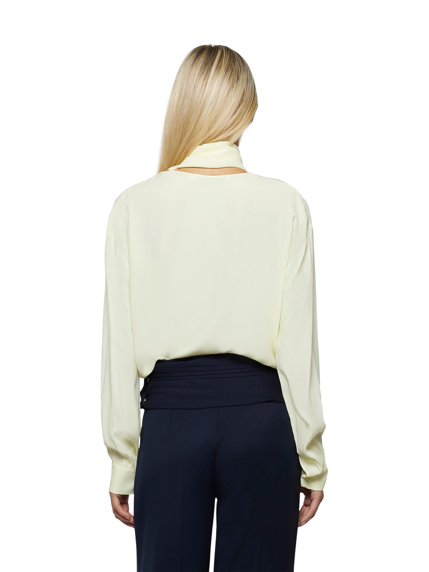 Silk acetate scarf shirt