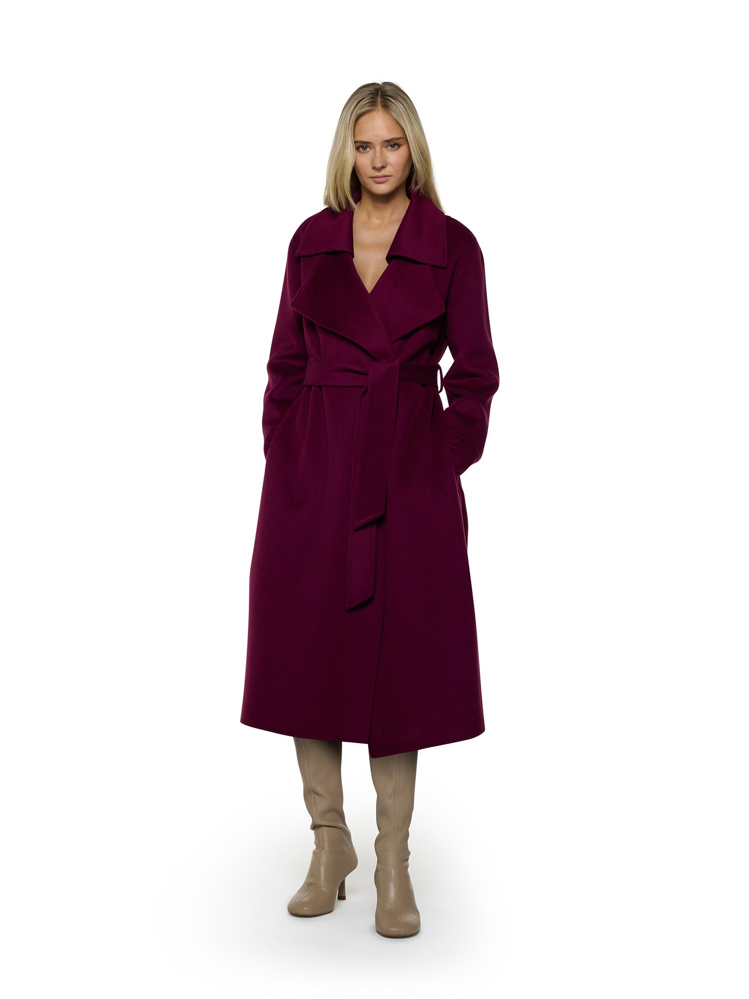 Basic coat in double wool
