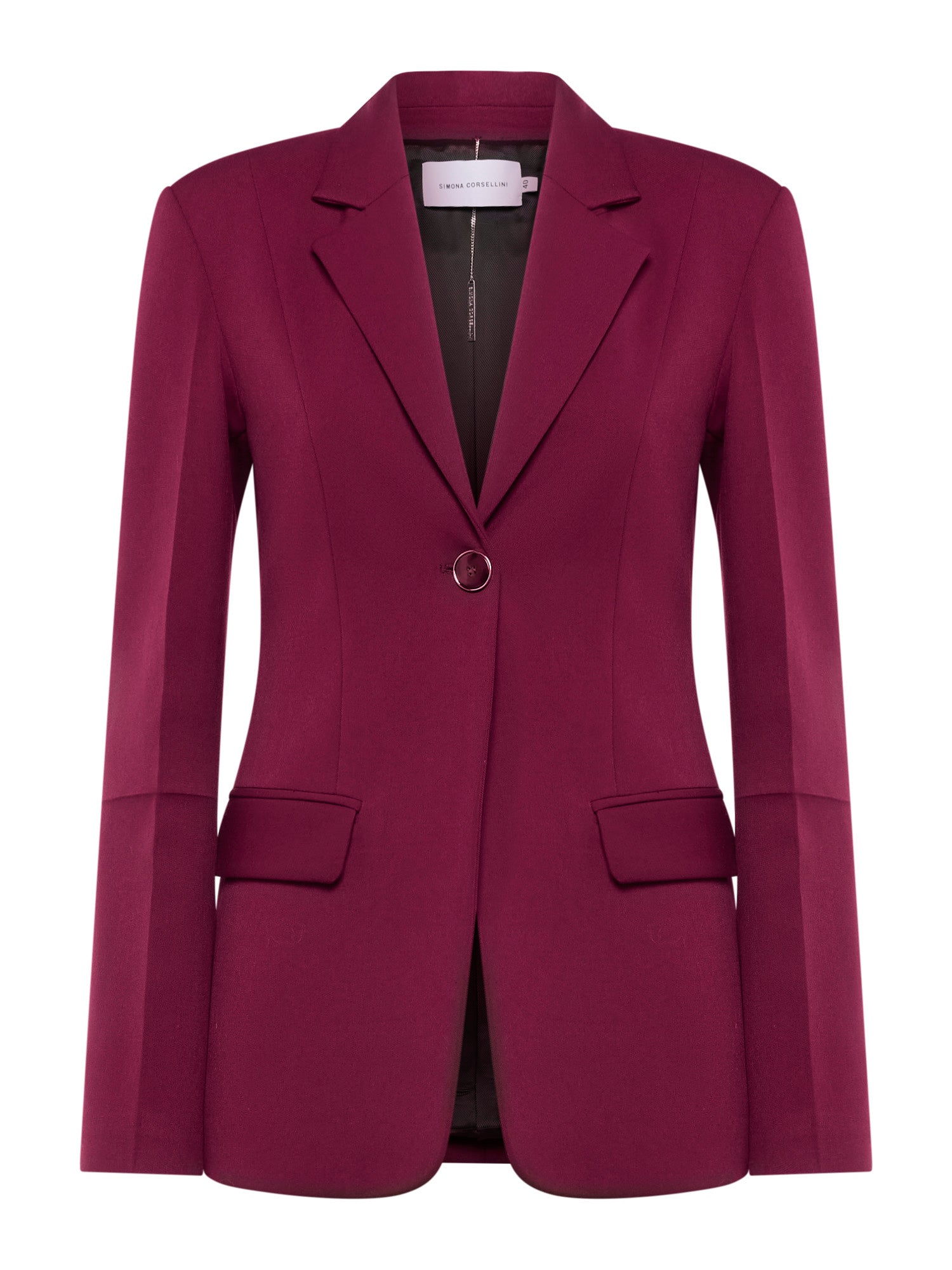 One-button jacket in comfortable combed fabric