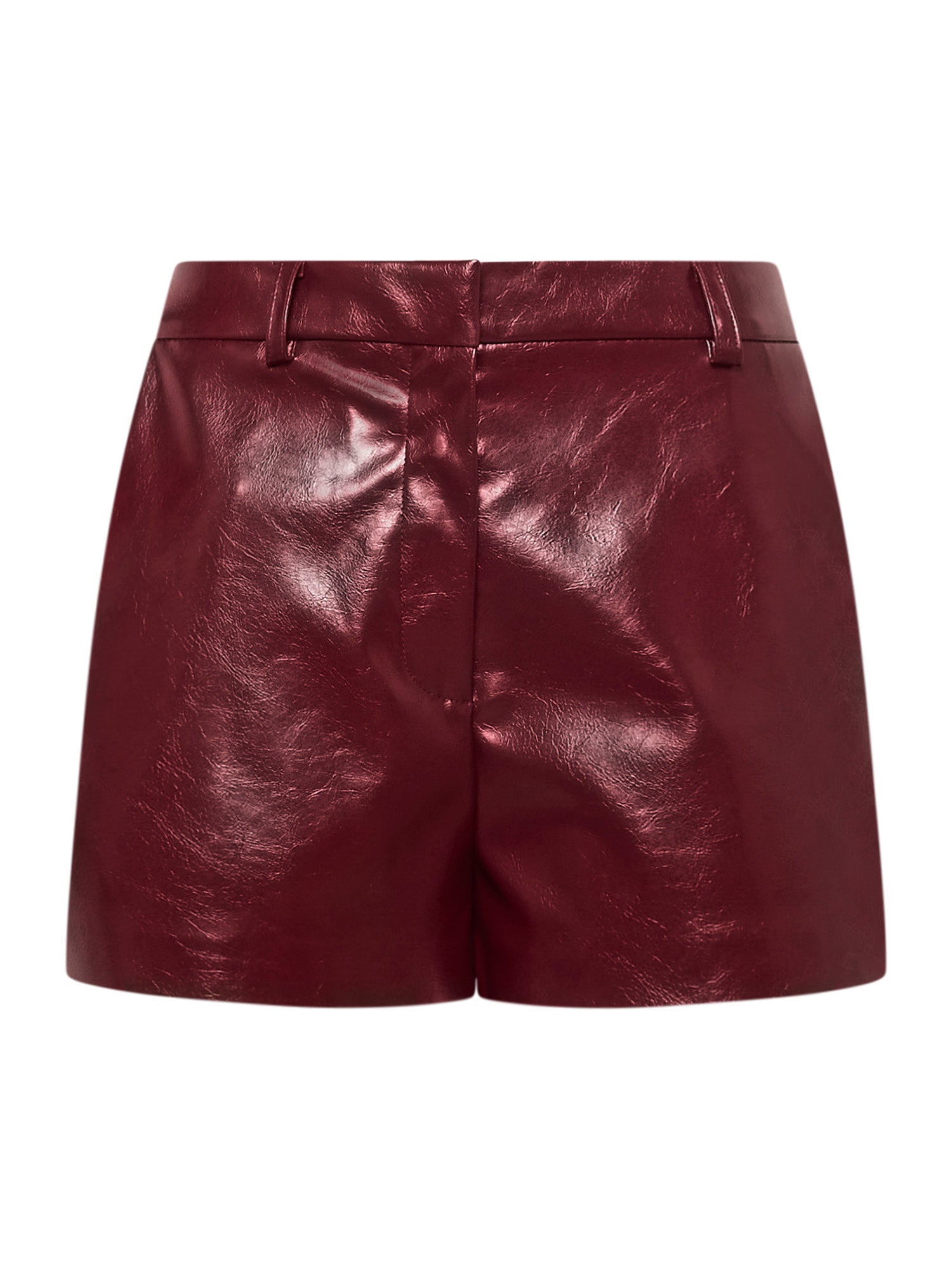 Shorts in shiny vegan leather