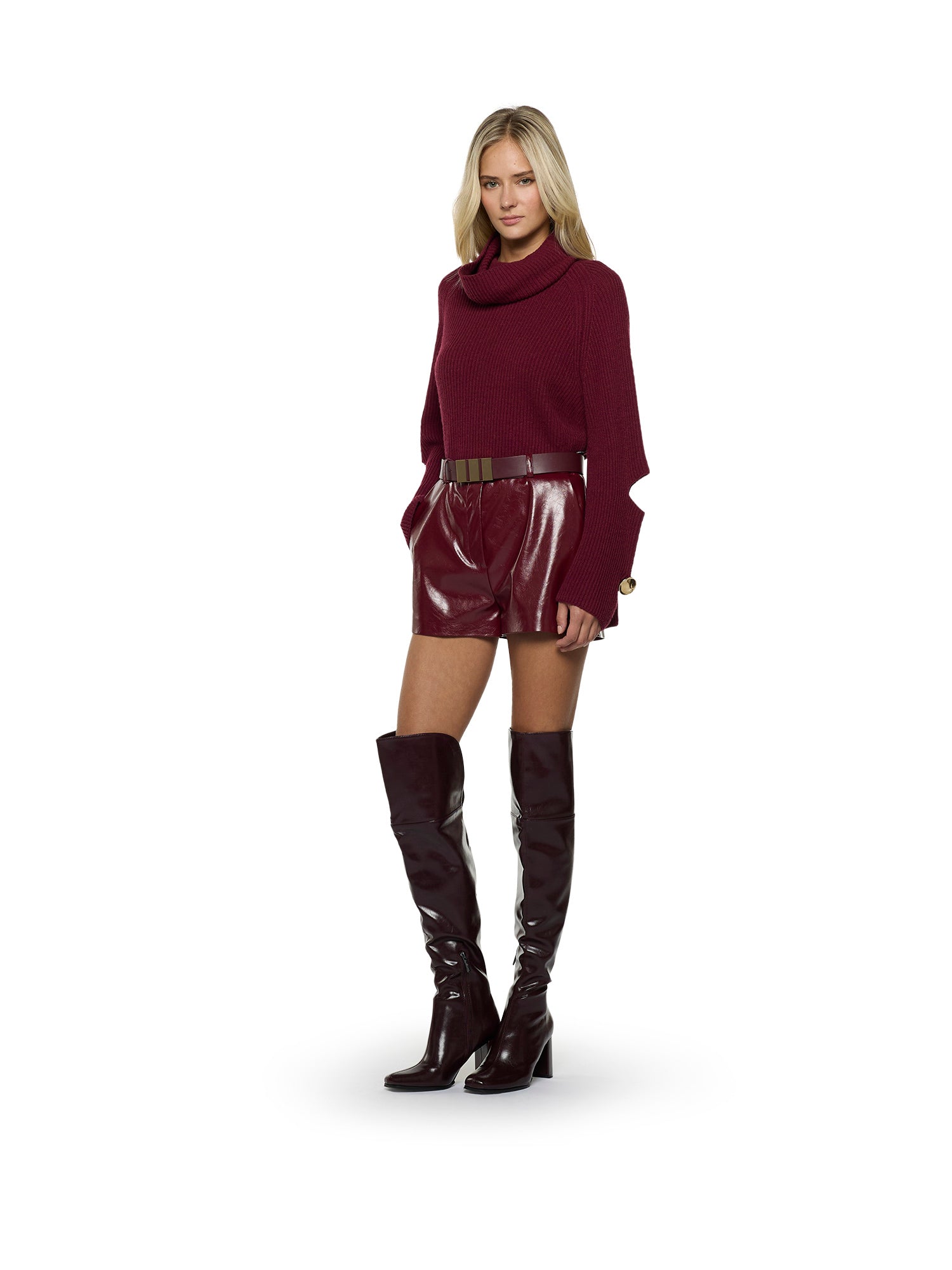Shorts in ecopelle lucida