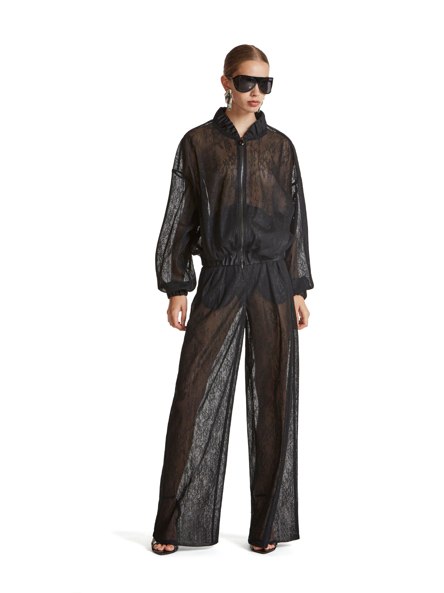 Bomber in pizzo accoppiato