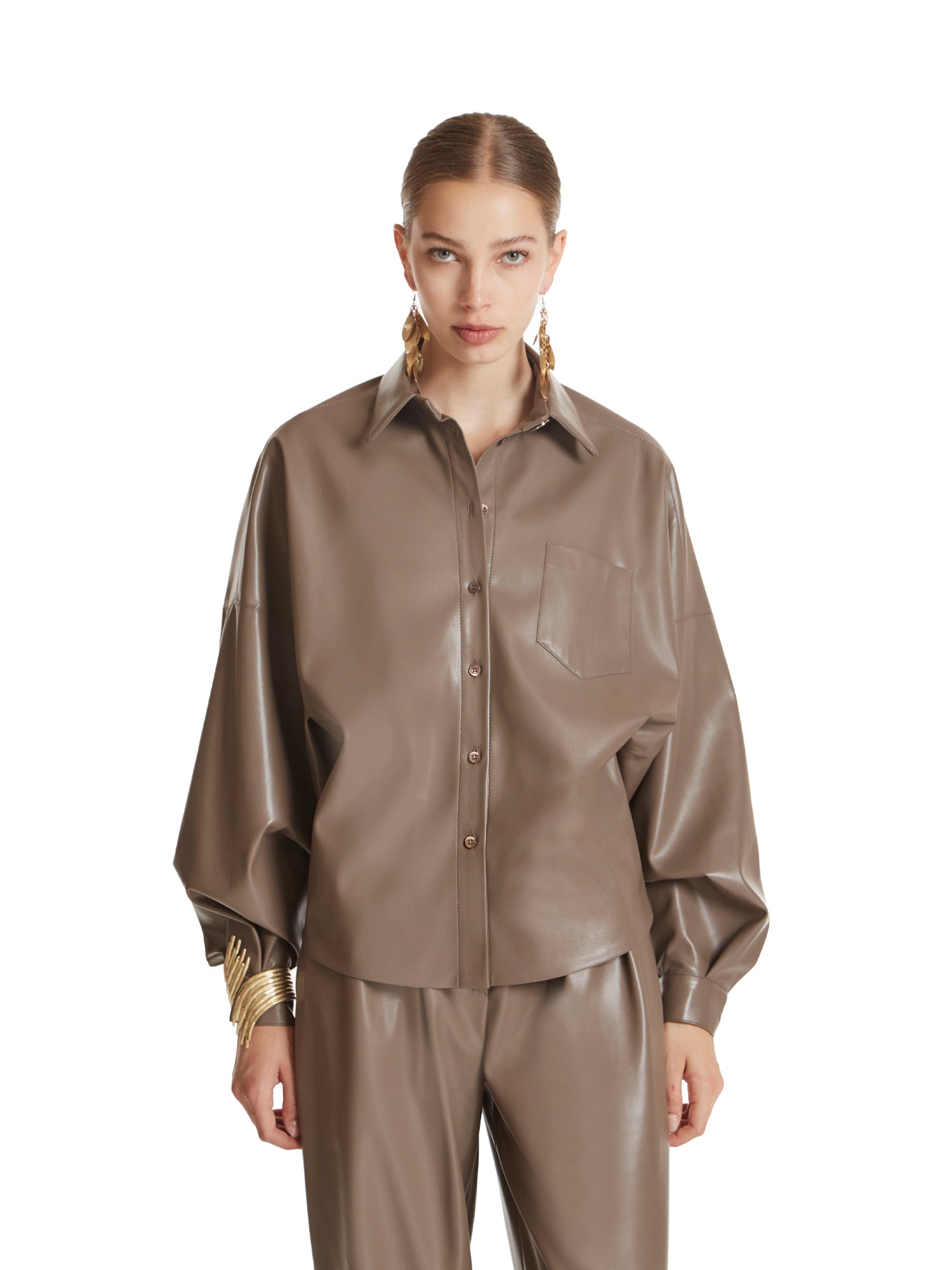 Vegan leather shirt