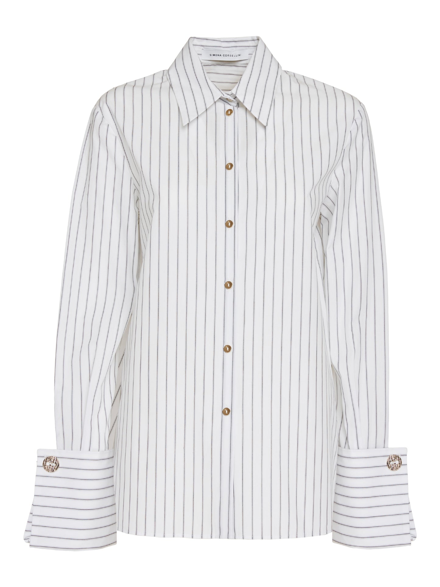 Striped poplin shirt