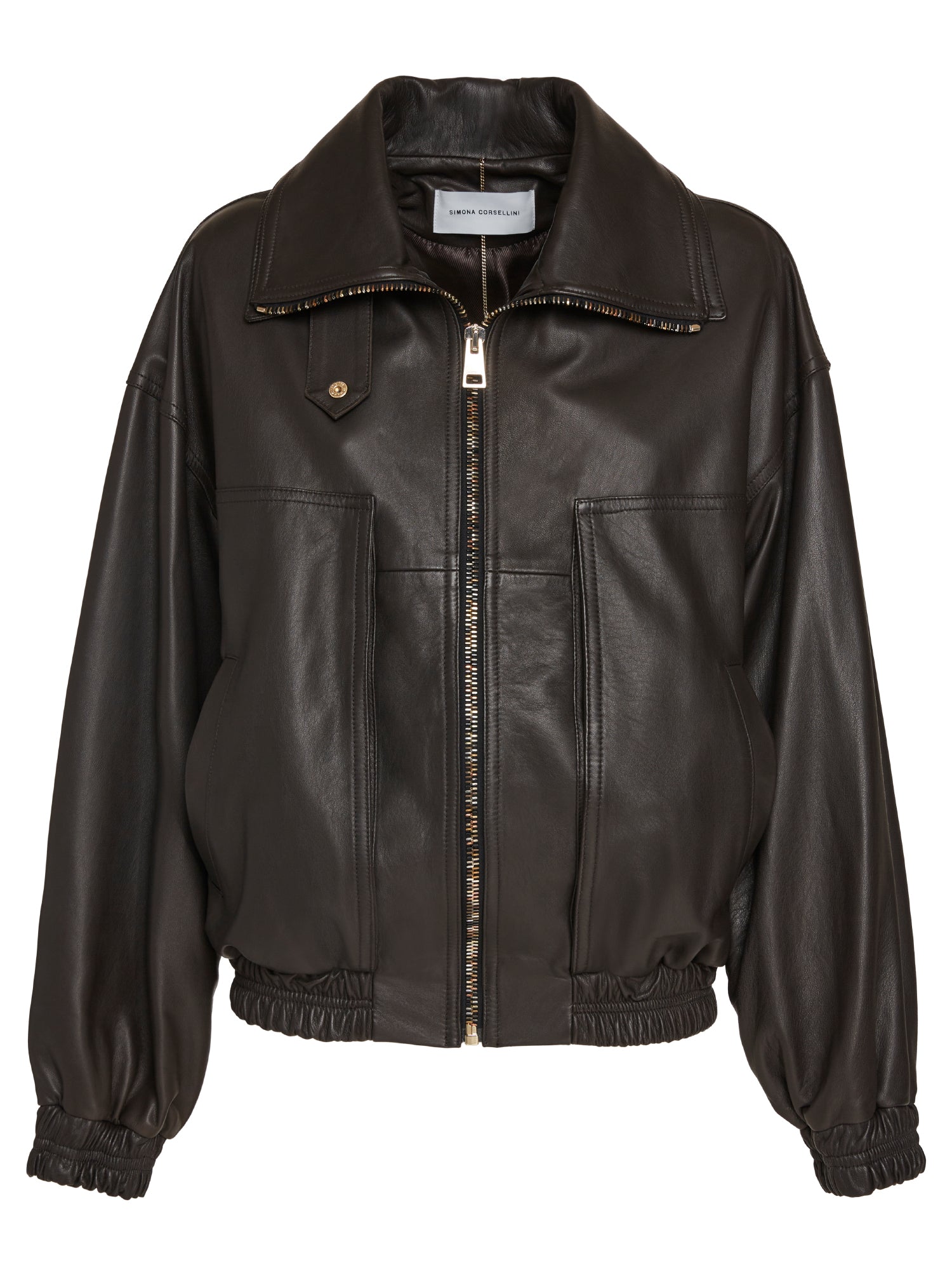 Bomber oversize in pelle