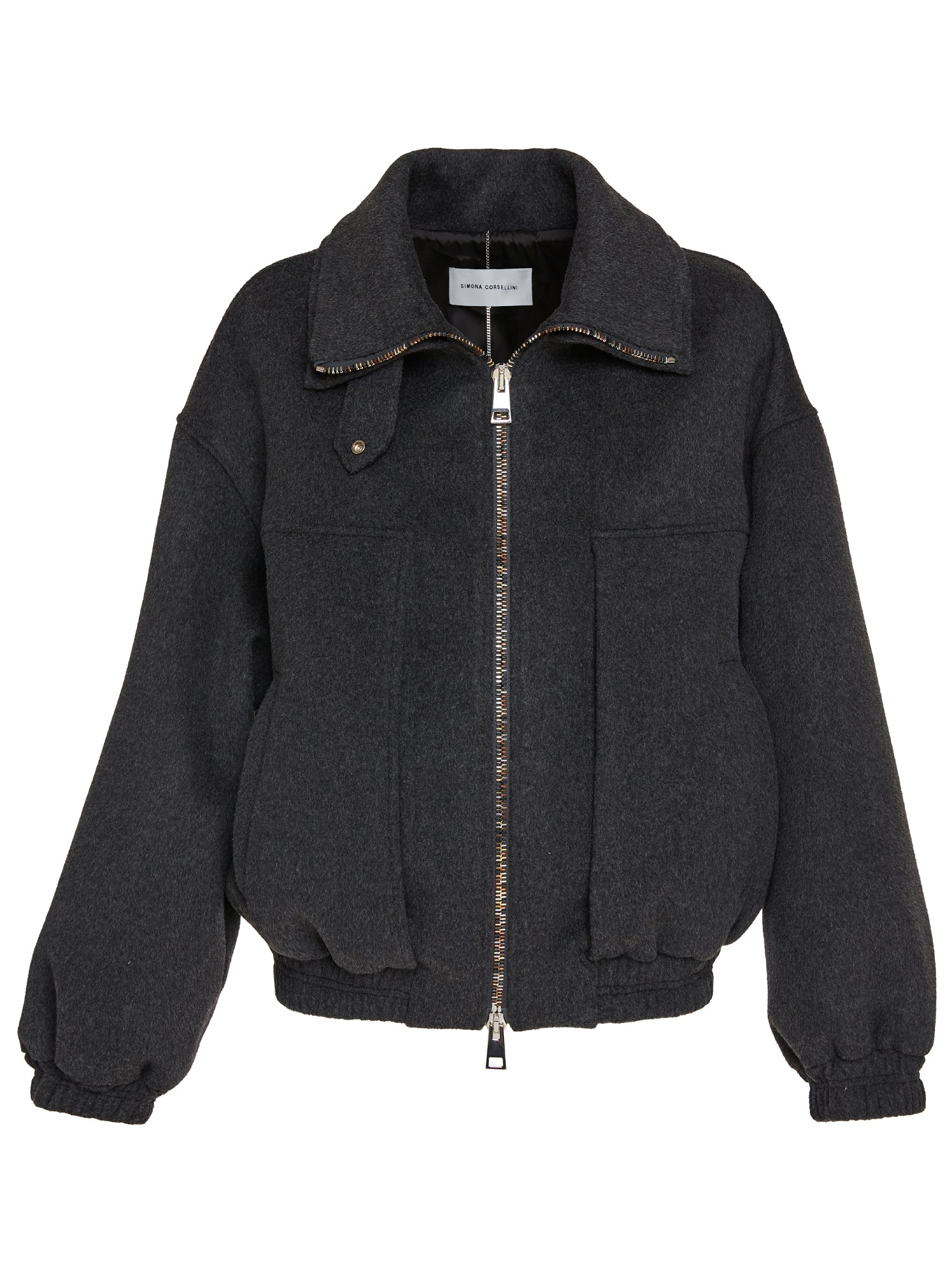 Oversized double cloth bomber jacket