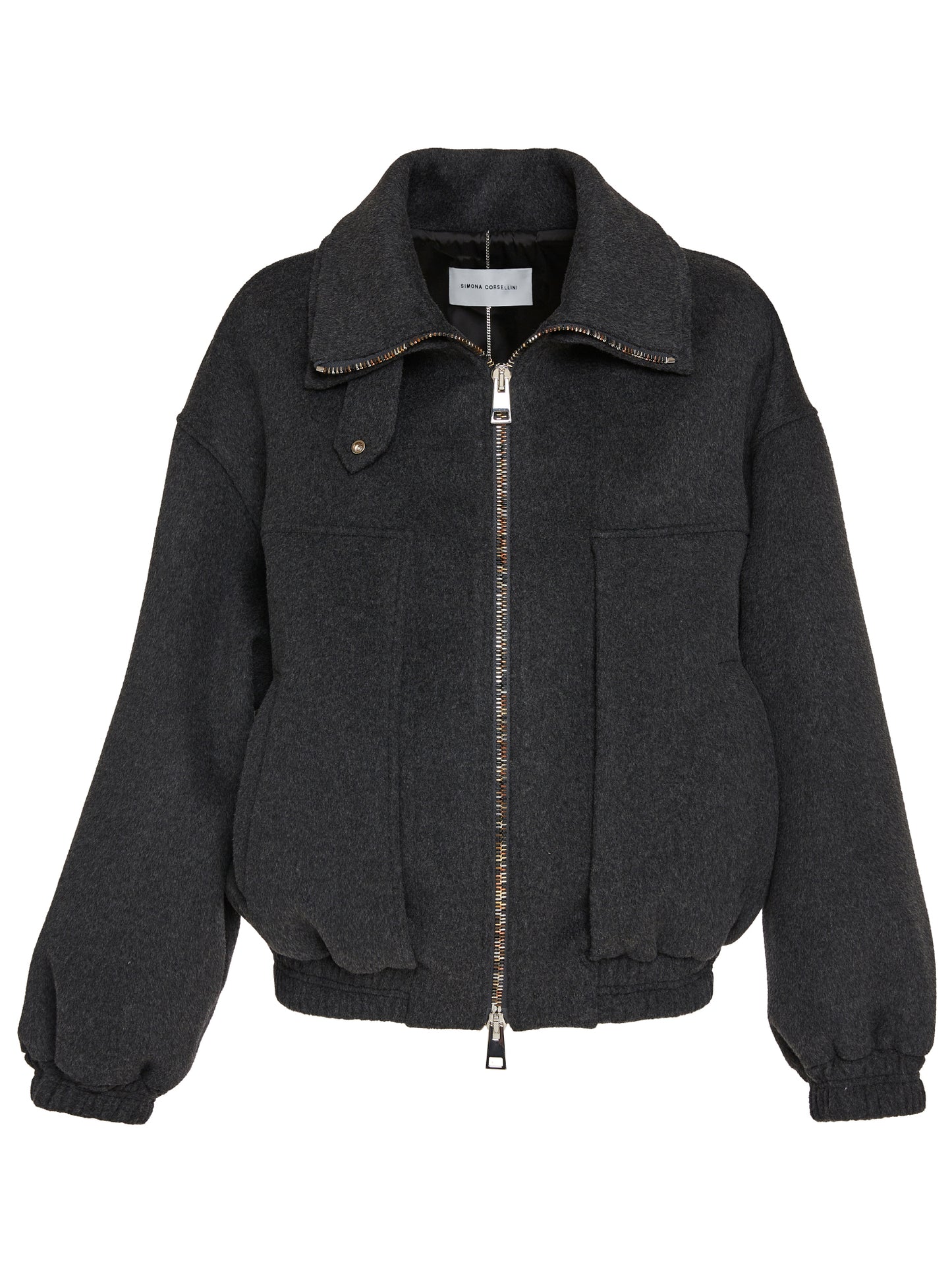 Oversized double cloth bomber jacket