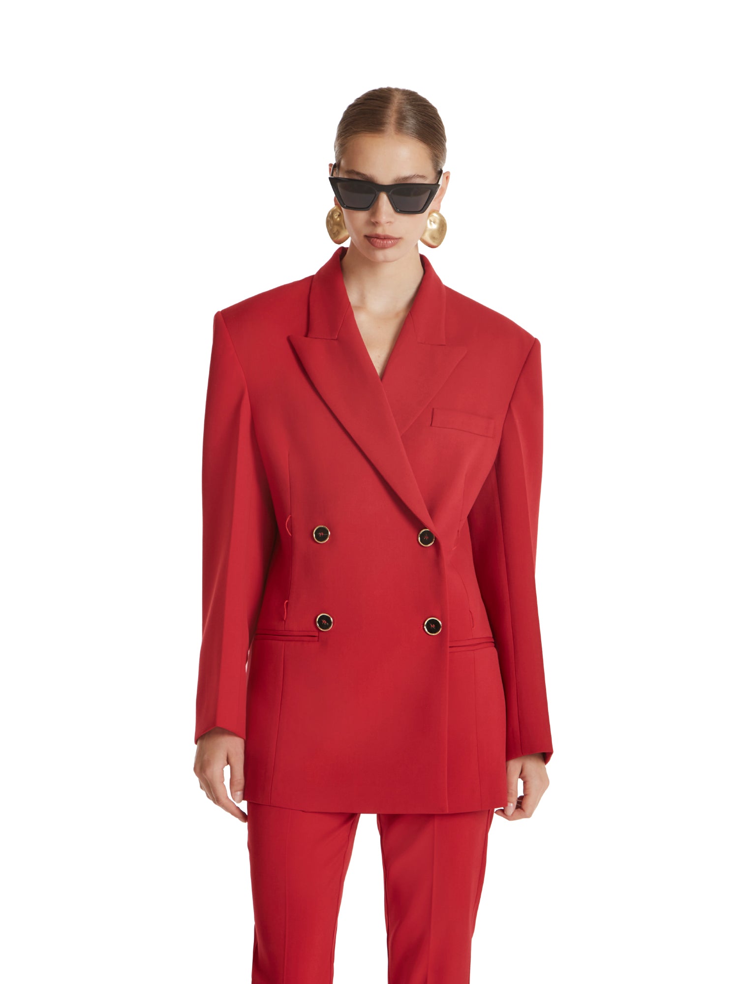 Oversized double-breasted jacket in comfort wool
