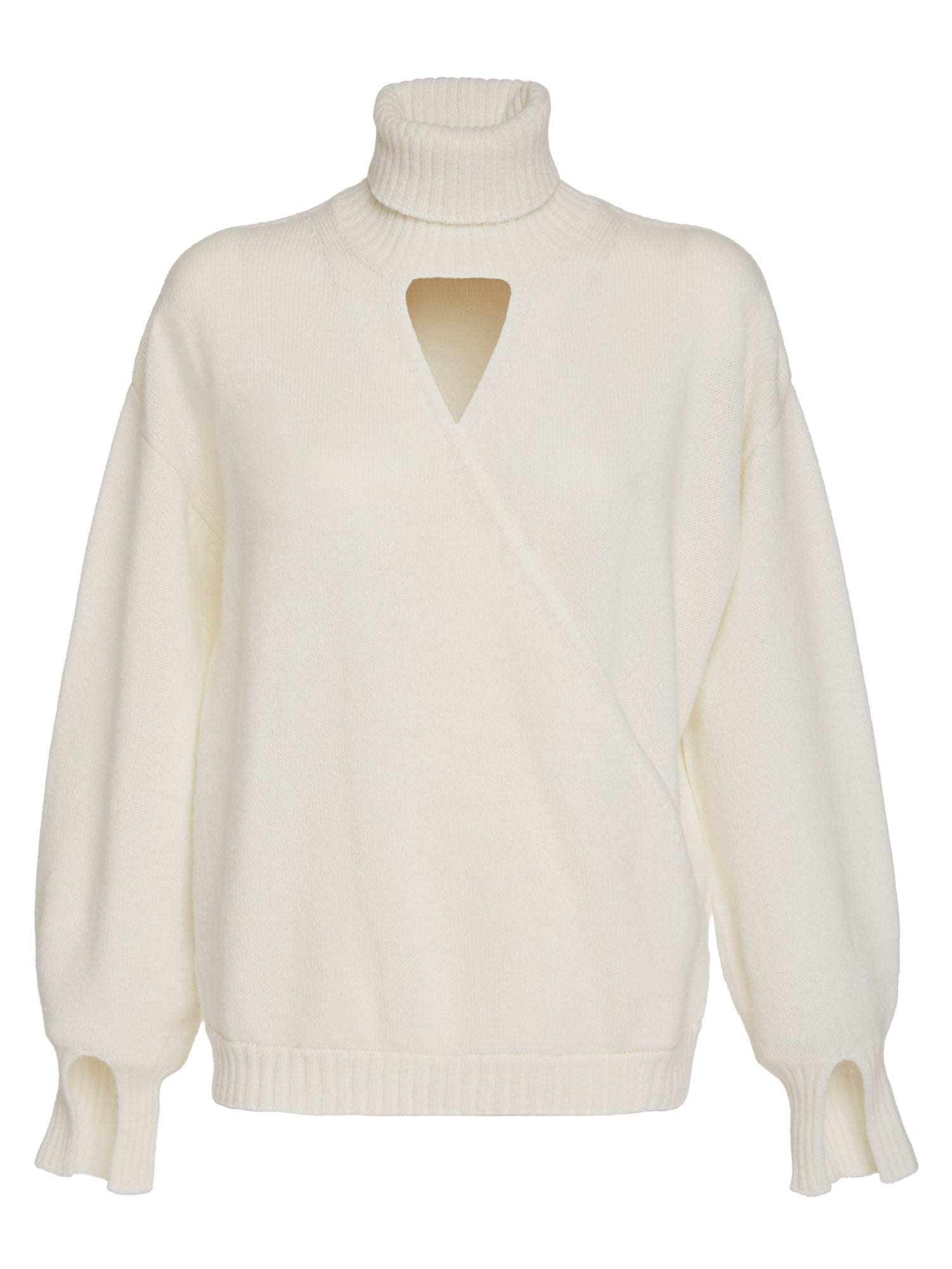 Maglia collo alto incrocio davanti