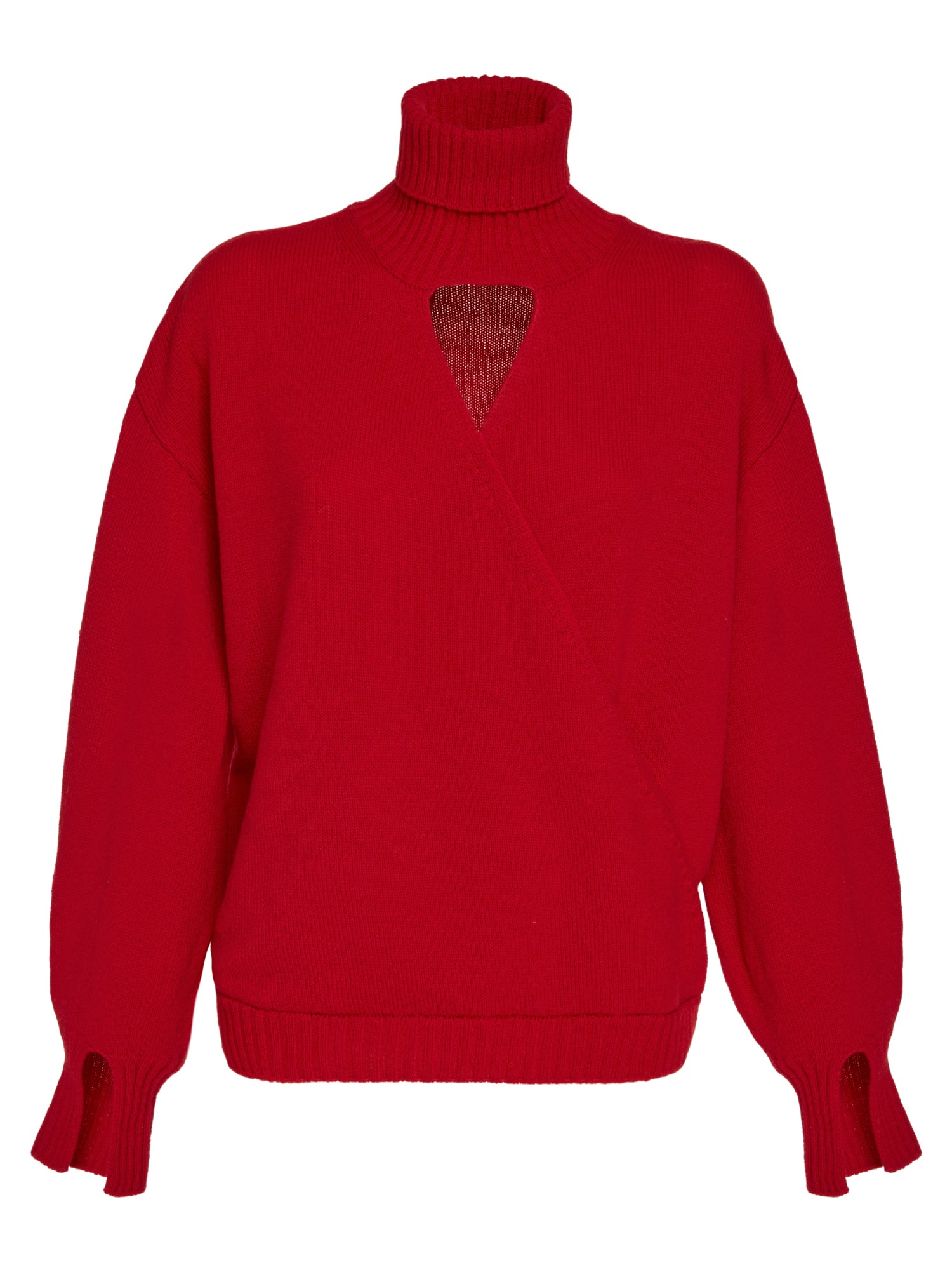Maglia collo alto incrocio davanti