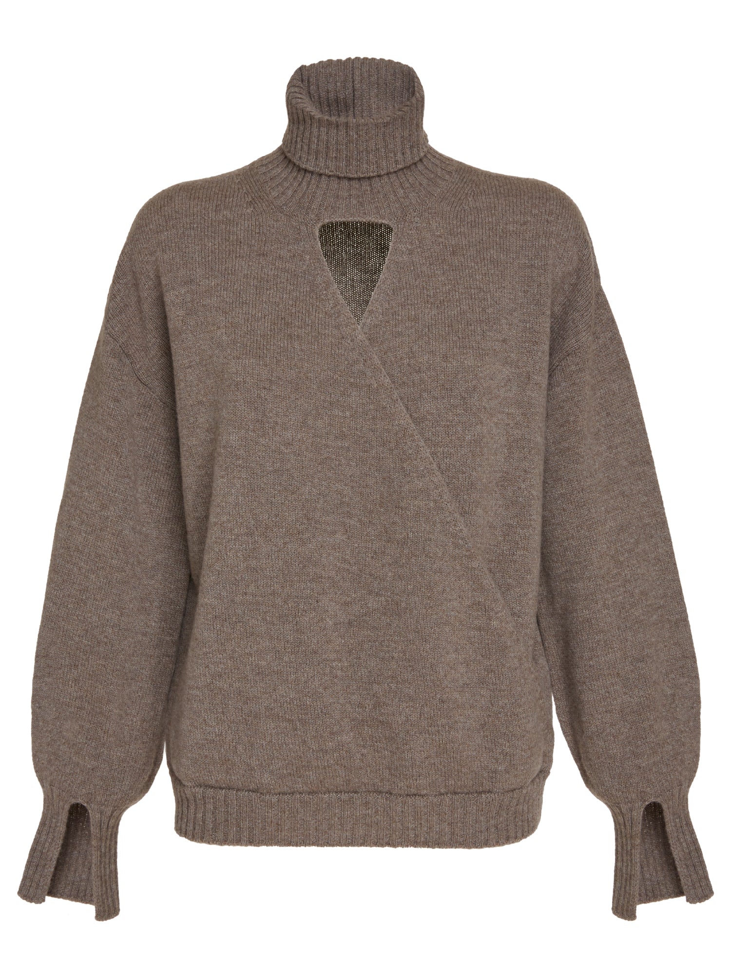 Maglia collo alto incrocio davanti