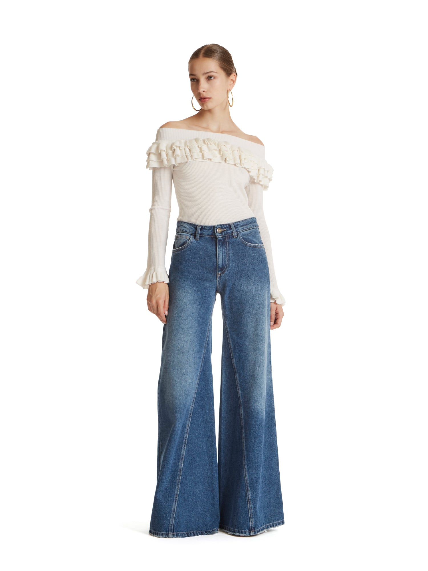 Off-the-shoulder sweater