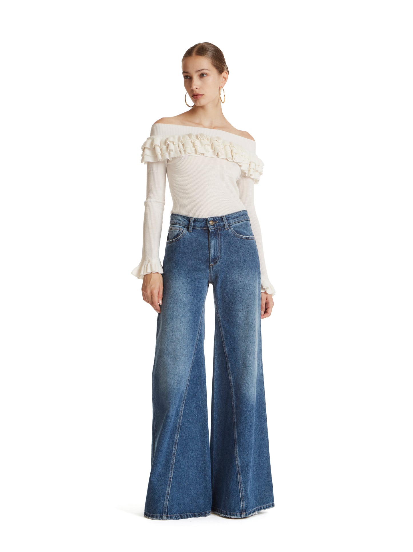 Off-the-shoulder sweater