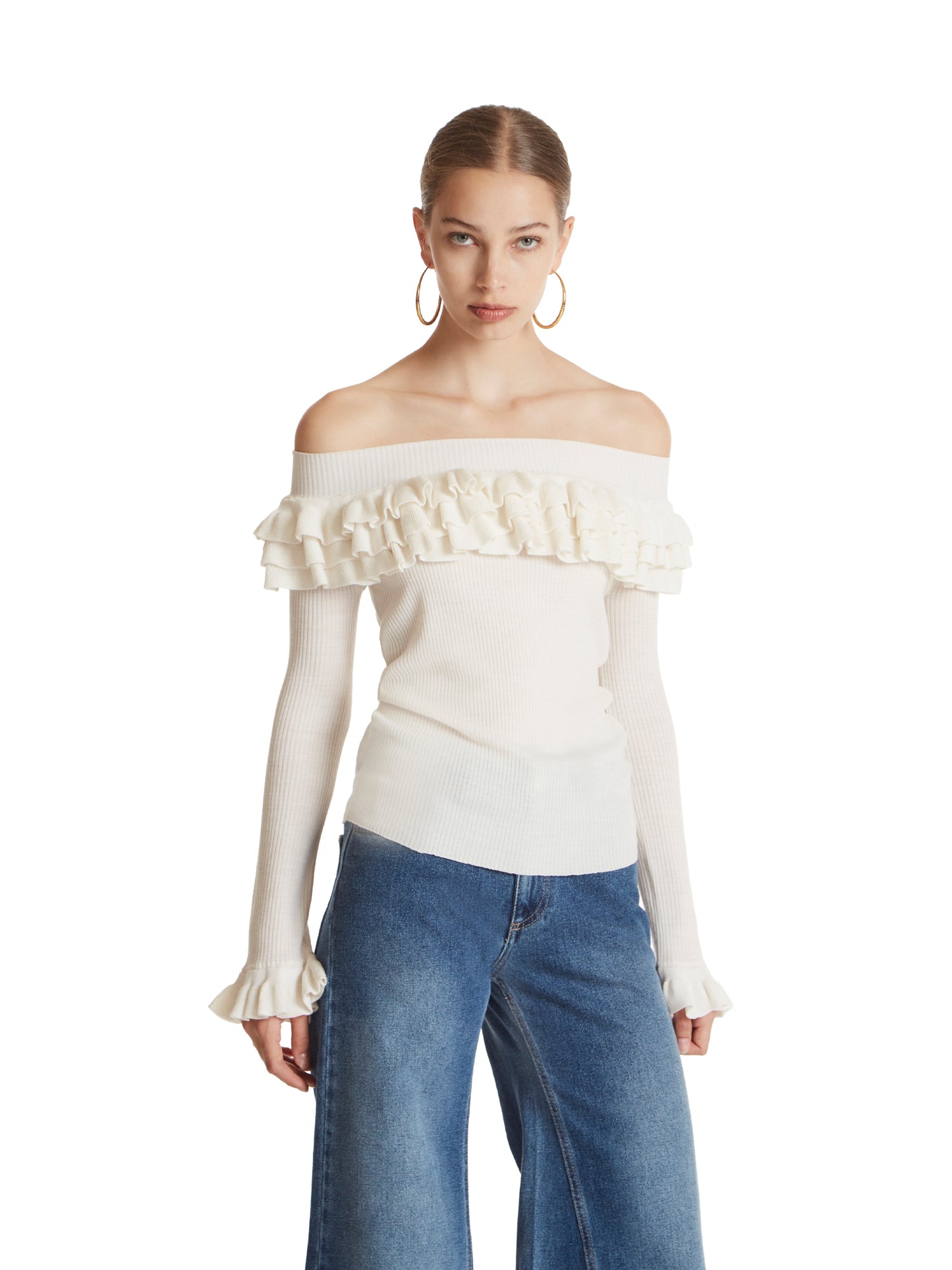 Off-the-shoulder sweater