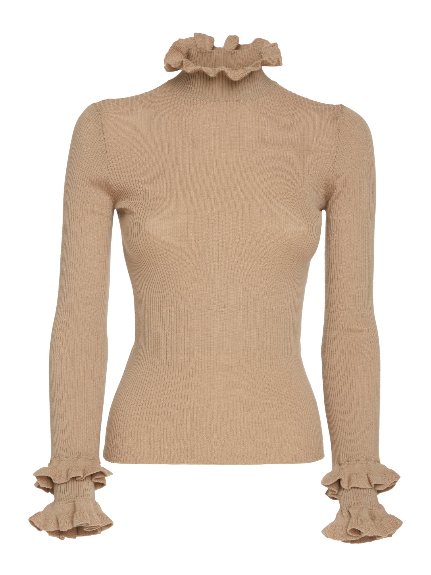 Maglia con collo con rouches