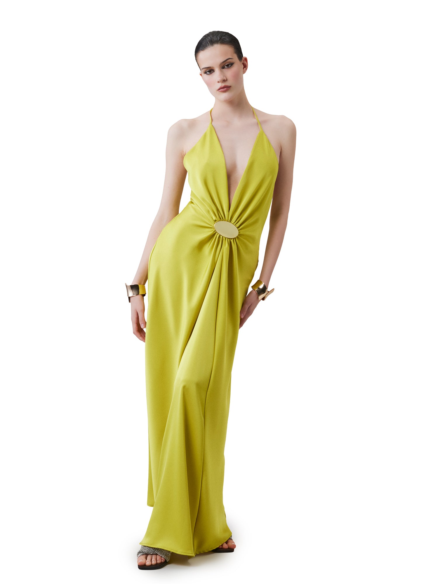 Abito lungo con scollo