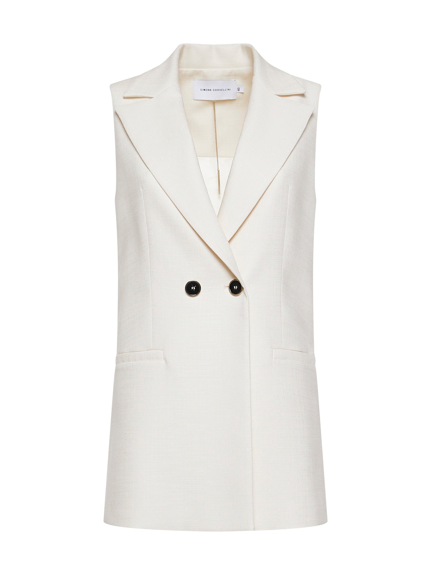 Space Simona Corsellini Gilet lungo in tramato luxury
