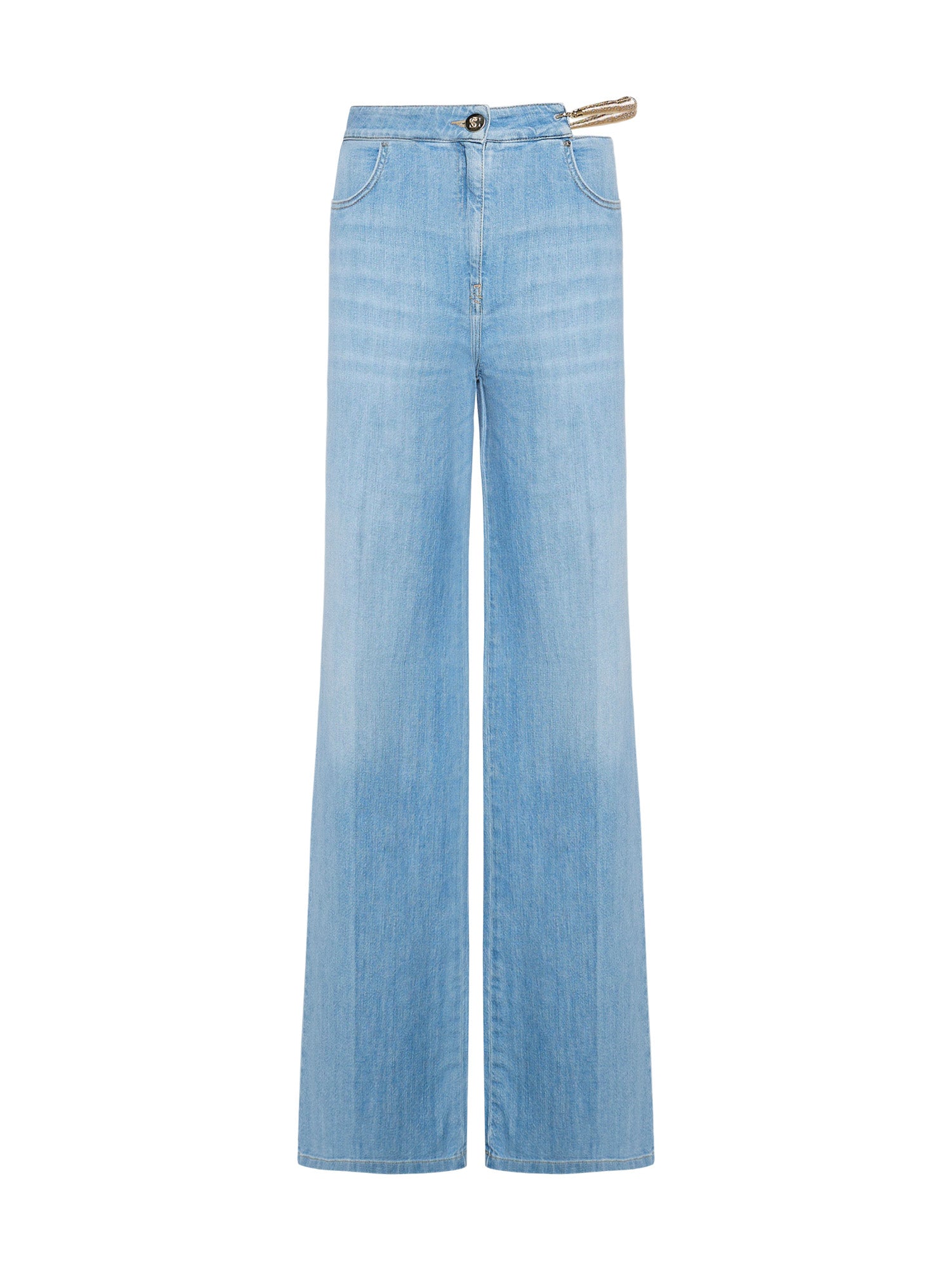 Space Simona Corsellini Denim largo in tela comfort meccanico