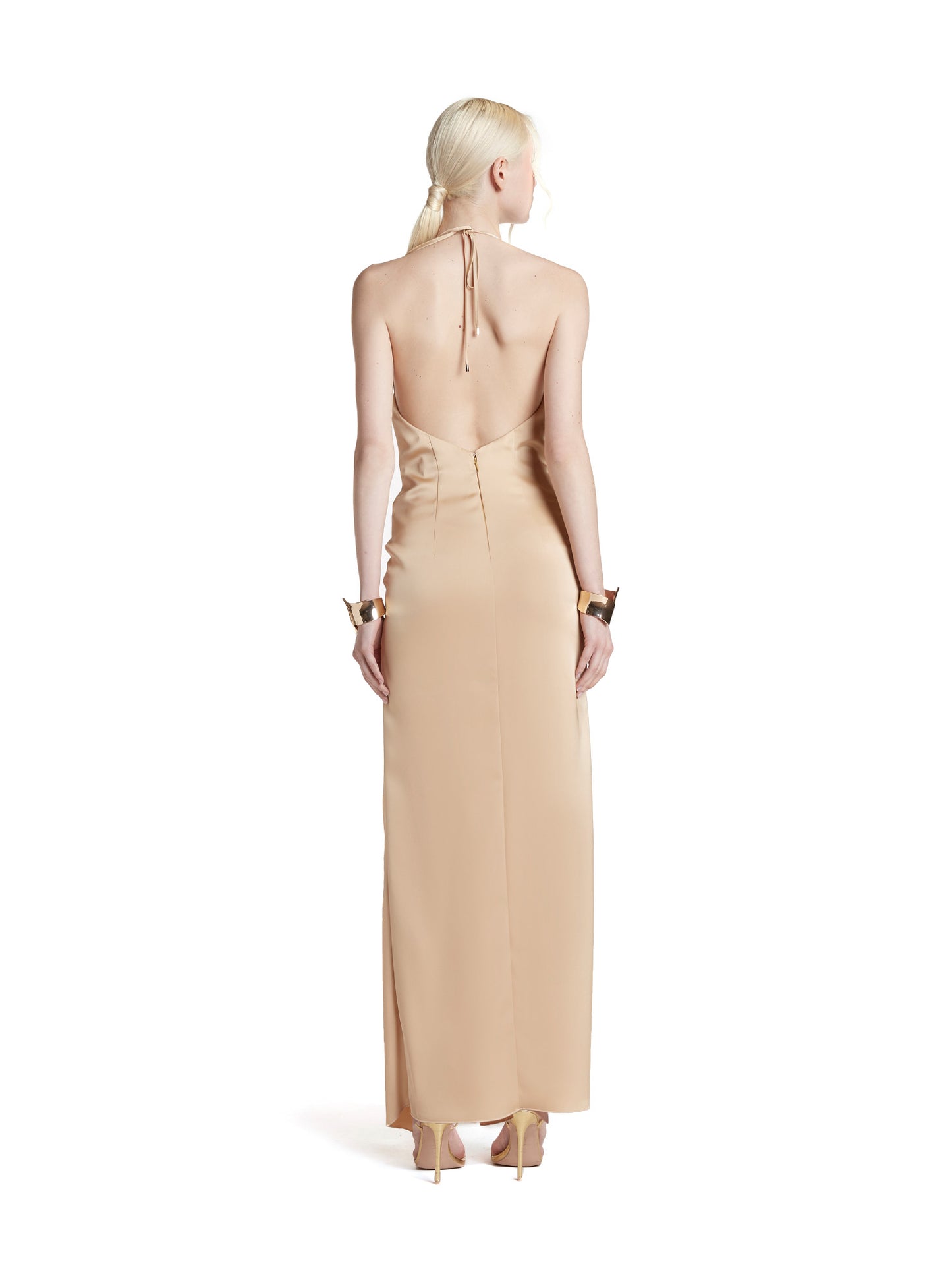 Long dress with neckline