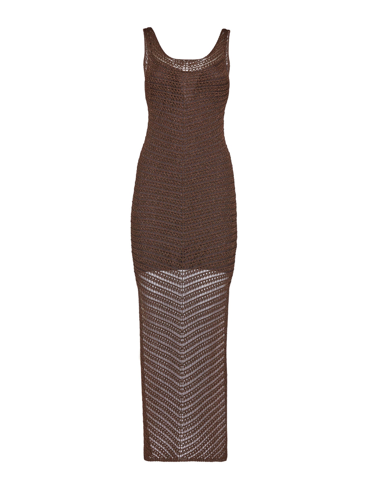 Midi slip dress with slits